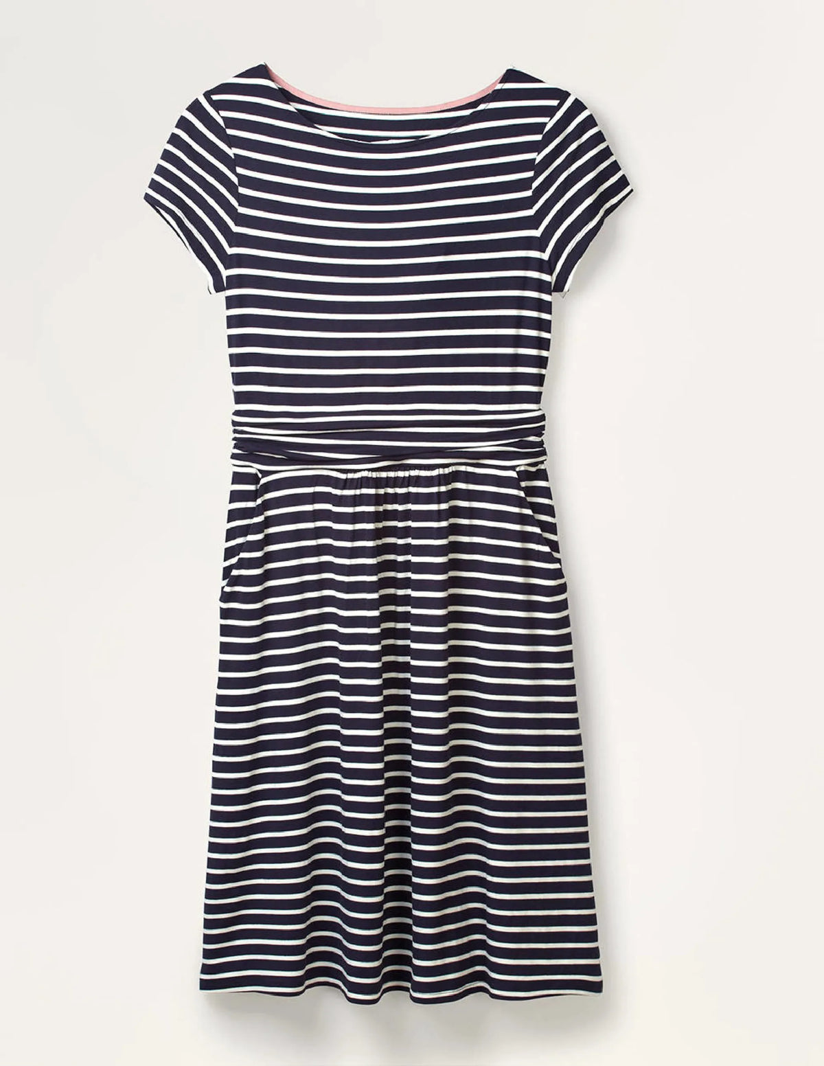 Amelie Jersey Dress-Navy/Ivory