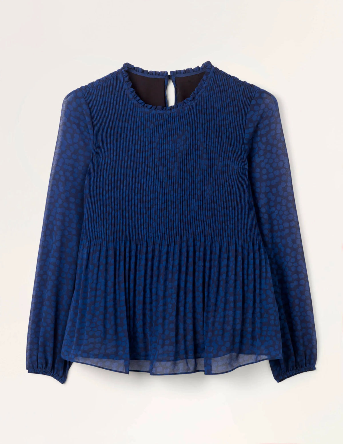Nell Pleated Top-Blue Depths, Blossom Bud