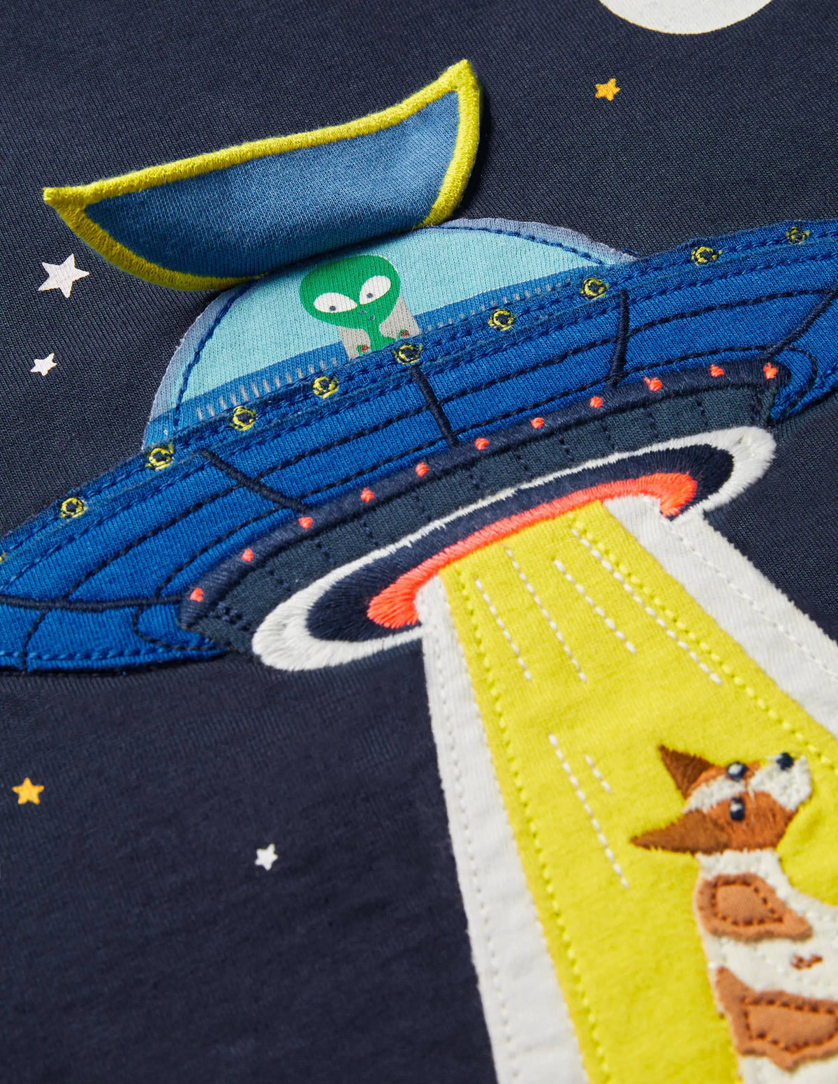 Lift-the-flap Space T-shirt-Stormy Blue UFO Landing