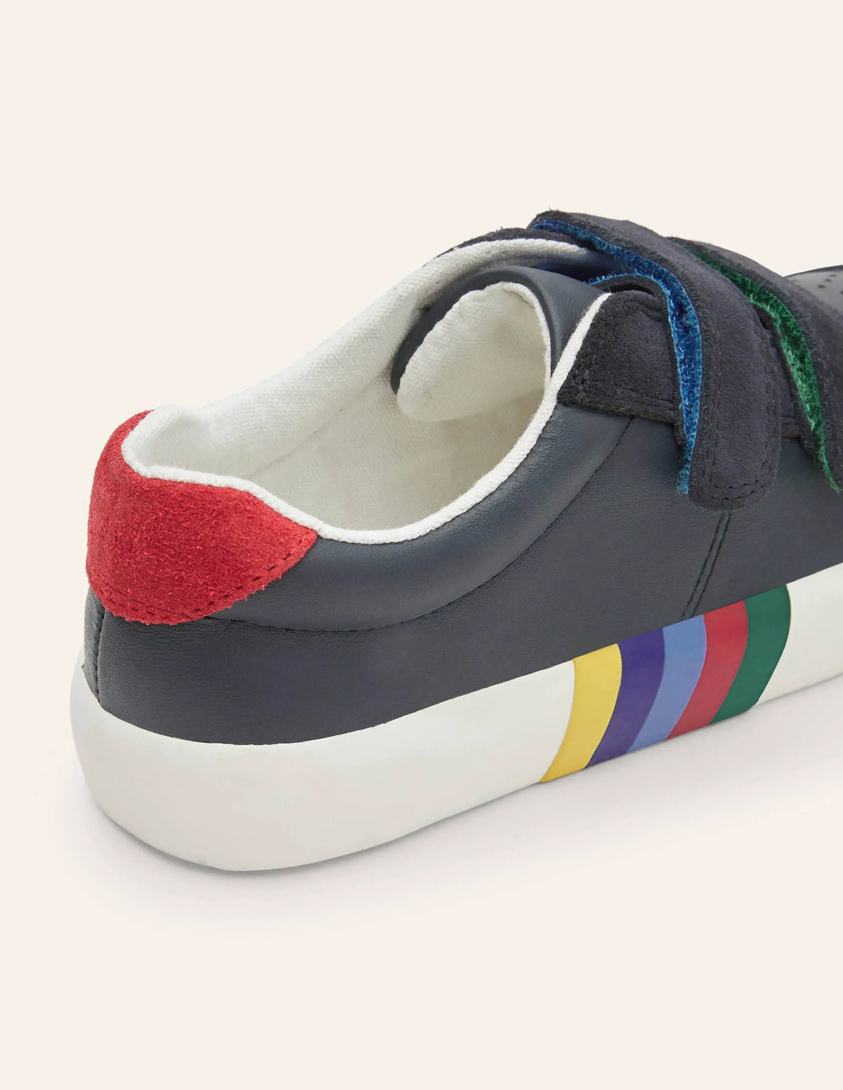 2 Strap Low Top Sneakers-College Navy Rainbow
