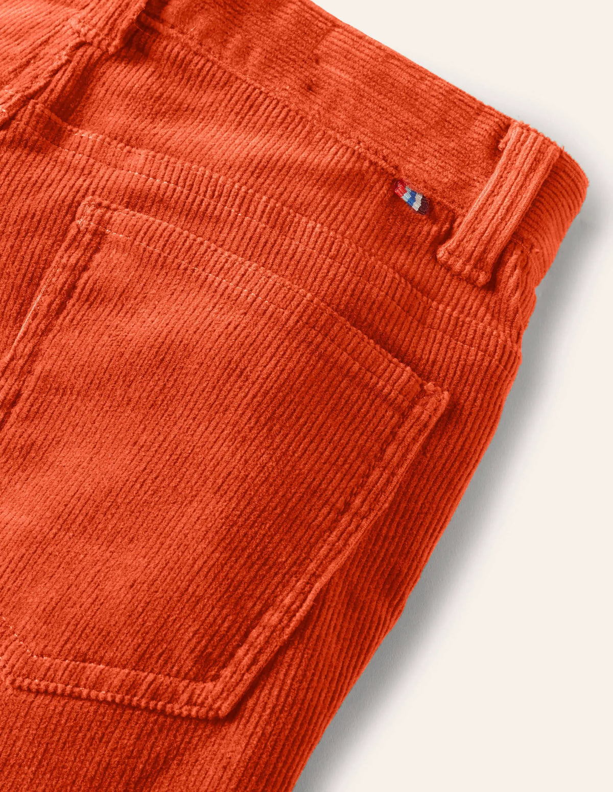 Slim Cord Stretch Pants-Autumn Maple Orange
