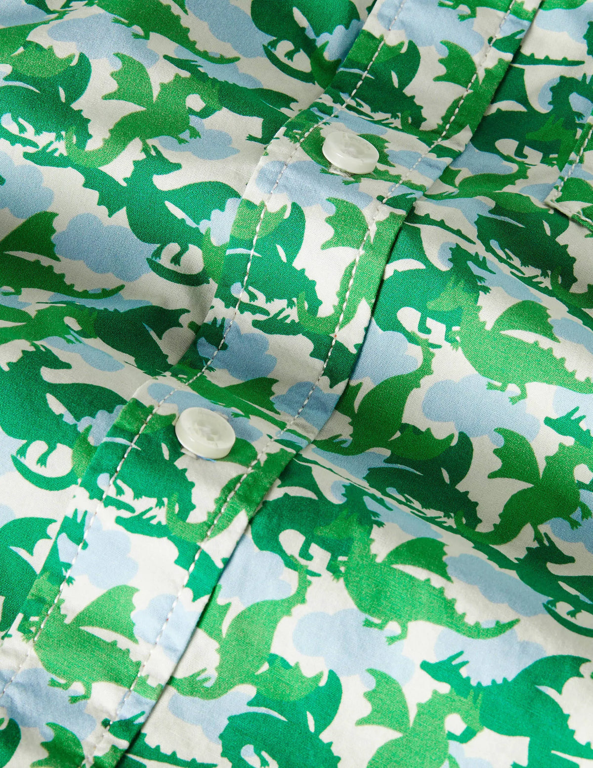 Printed Party Shirt-Highland Green Dragons