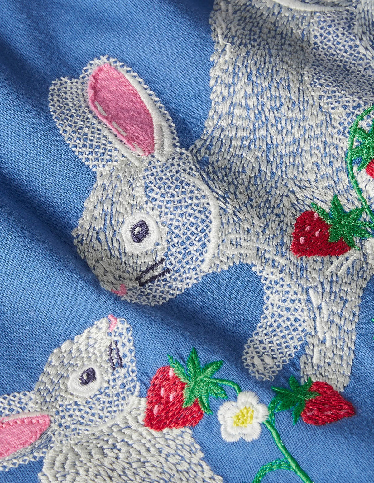 Superstitch T-shirt-Elizabethan Blue Bunnies