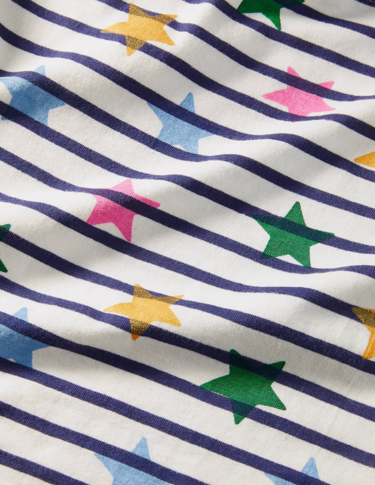 Fun Breton-Ivory/Navy Multi Stars