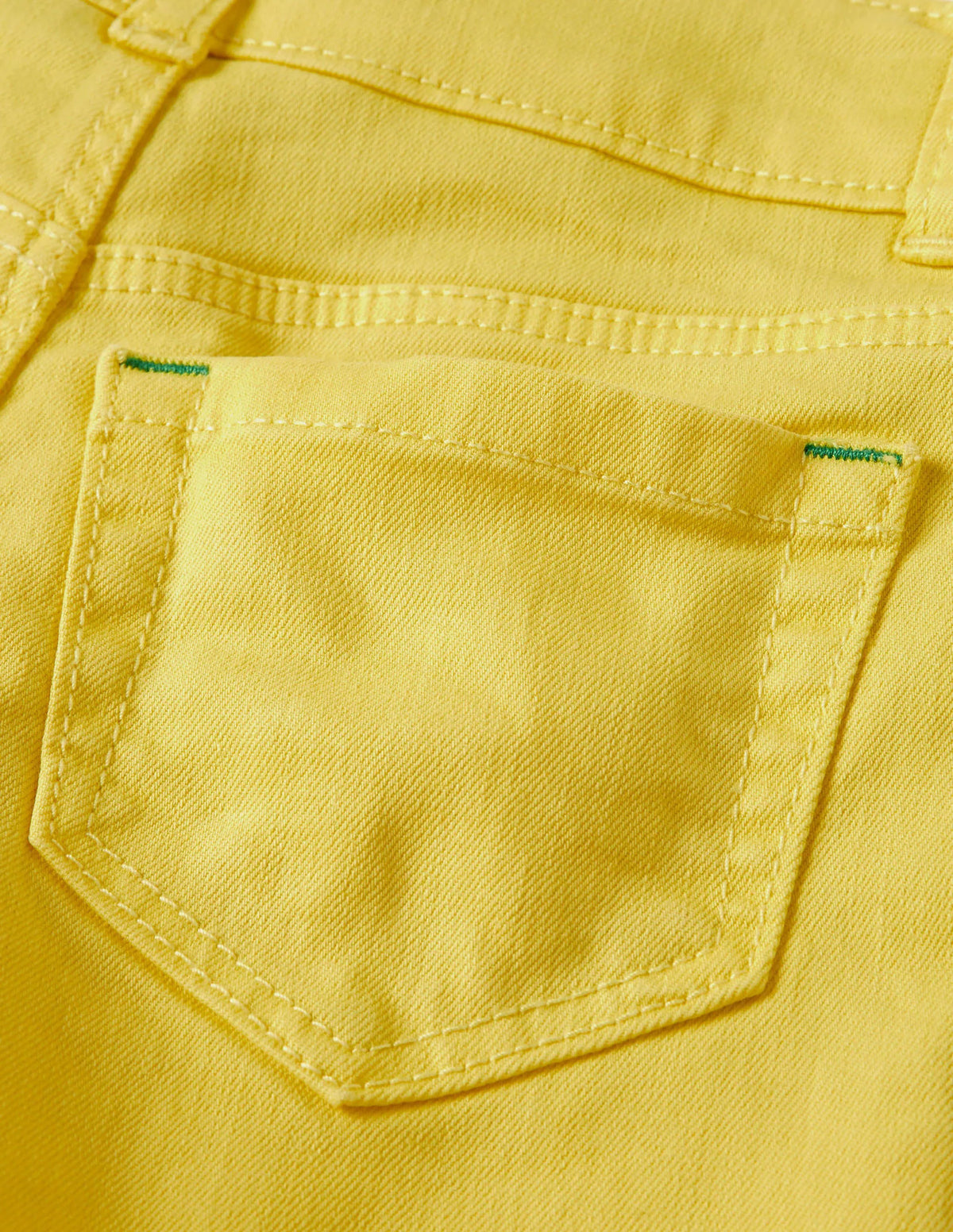 Denim Shorts-Sweetcorn Yellow