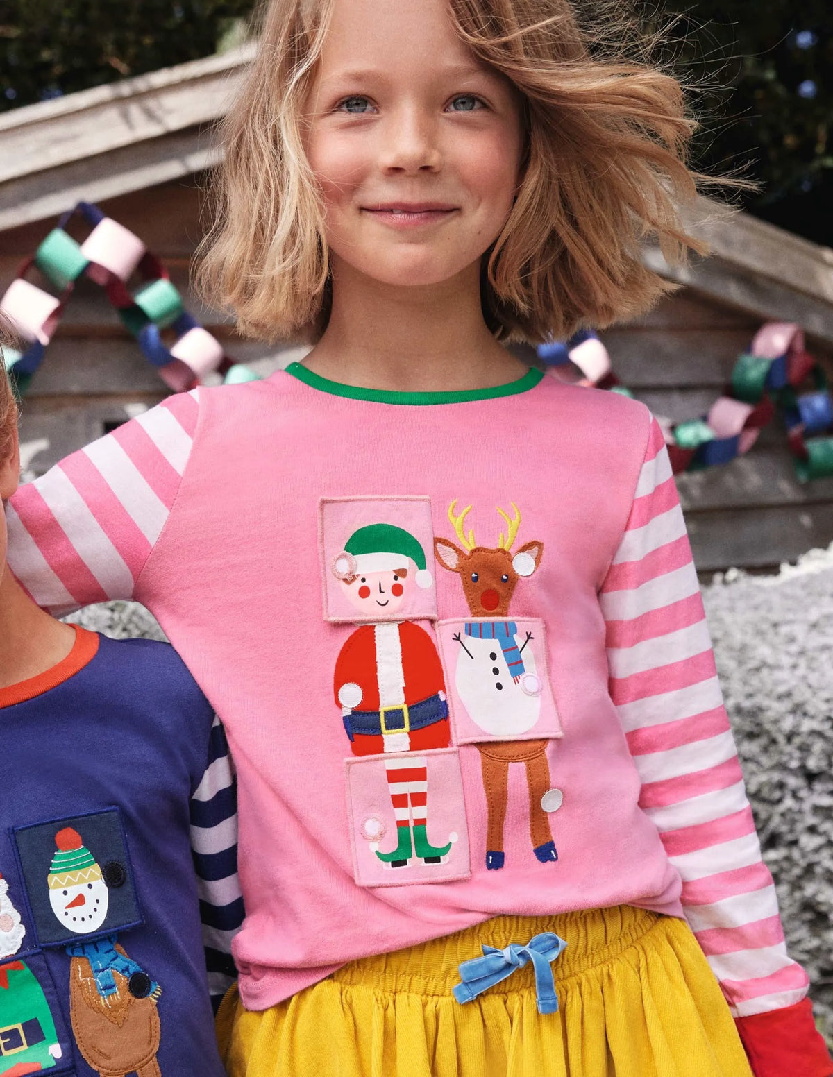 Festive Flipbook T-shirt-Bright Petal Pink Festive
