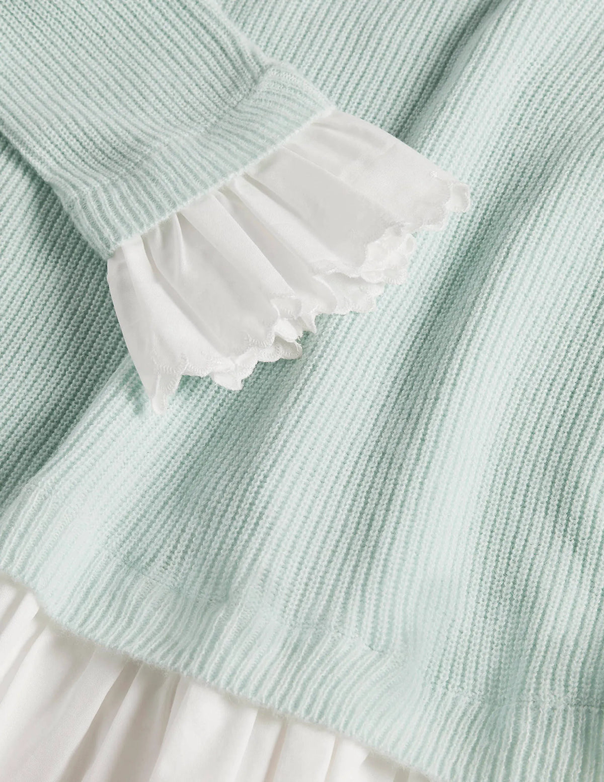 Catherine Woven Fluffy Sweater-Fresh Water