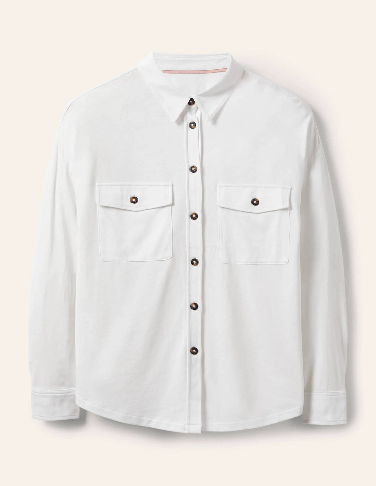 Relaxed Jersey Shirt-White