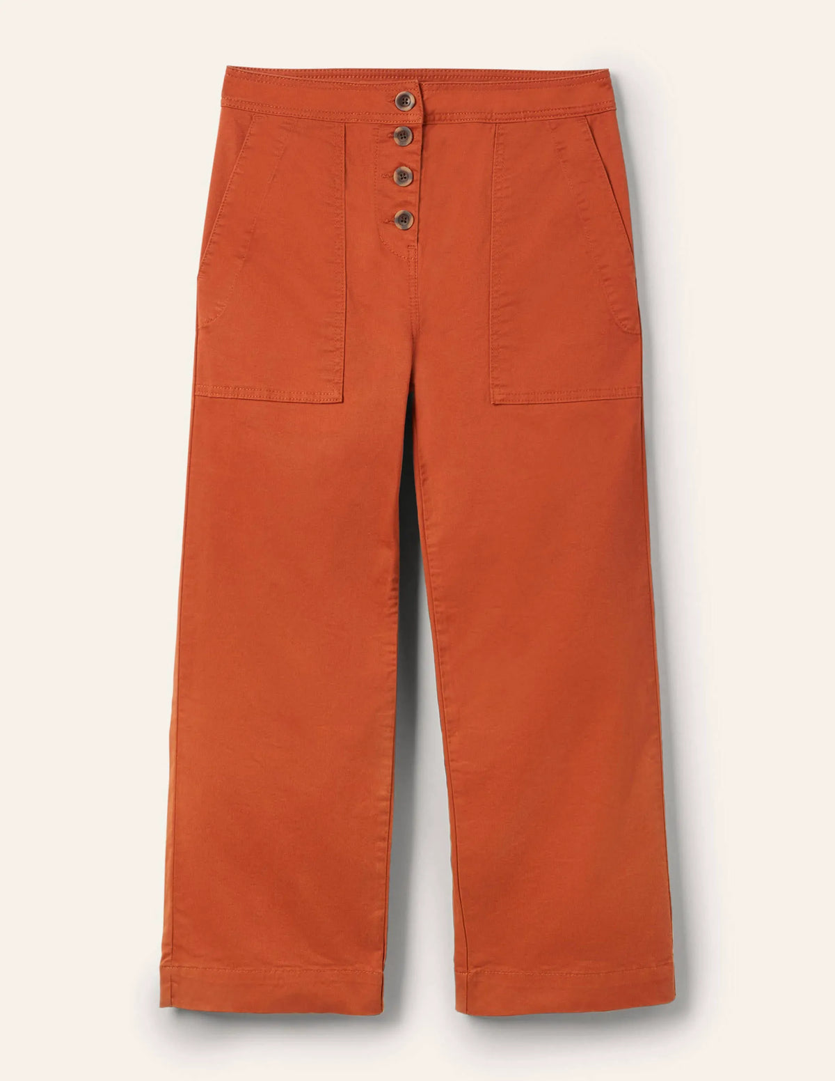Beaufort Button Fly Pants-Copper Red