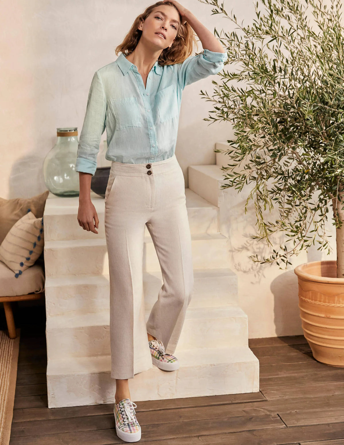 Cornwall Linen Pants-Natural