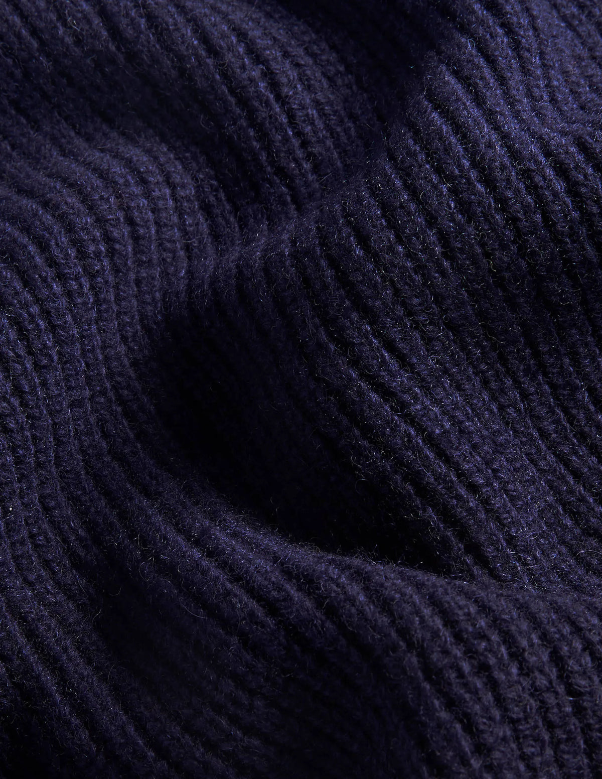 Relaxed Rib Sleeveless Sweater-Navy