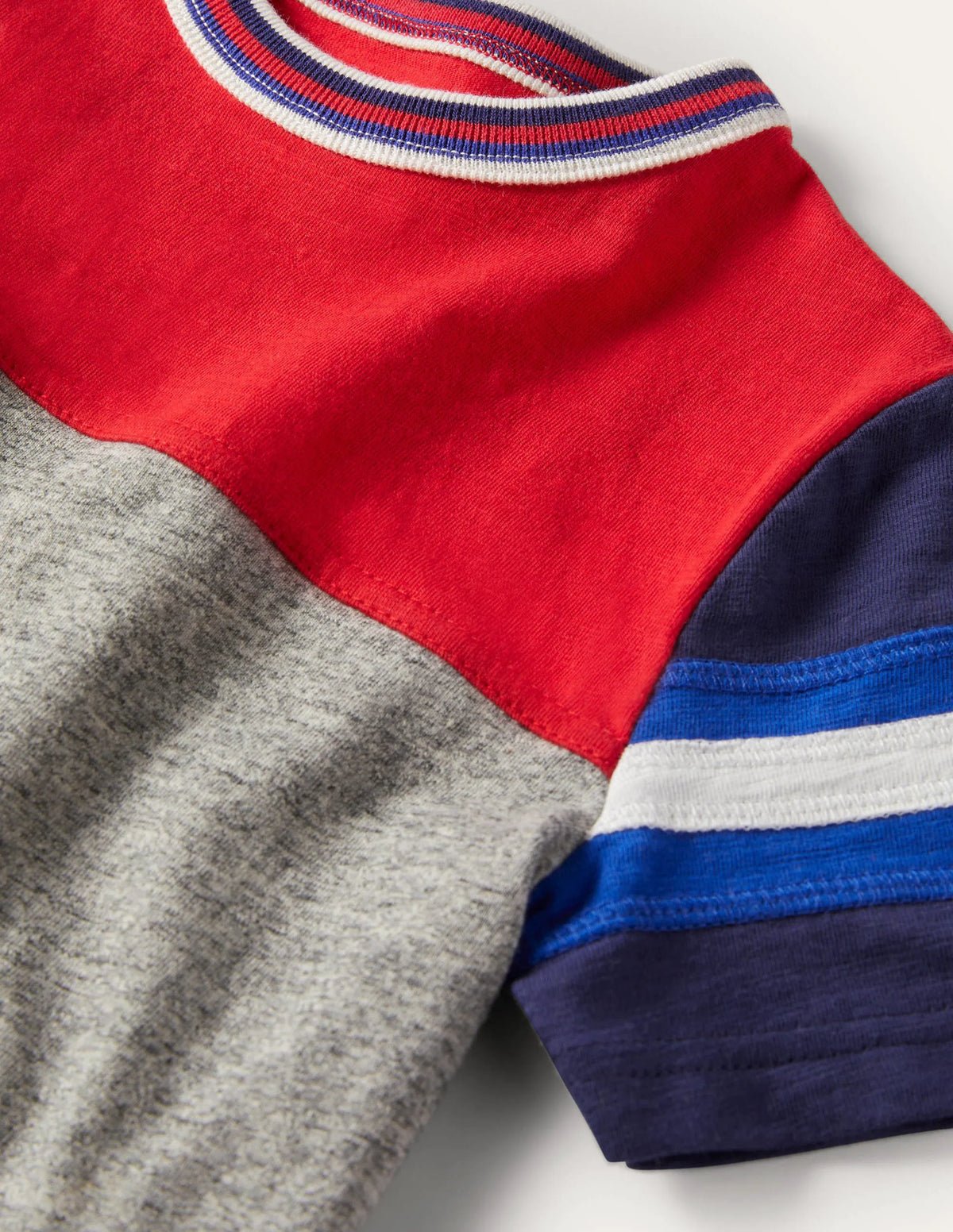 Sporty Colourblock T-shirt-Strawberry Tart Red