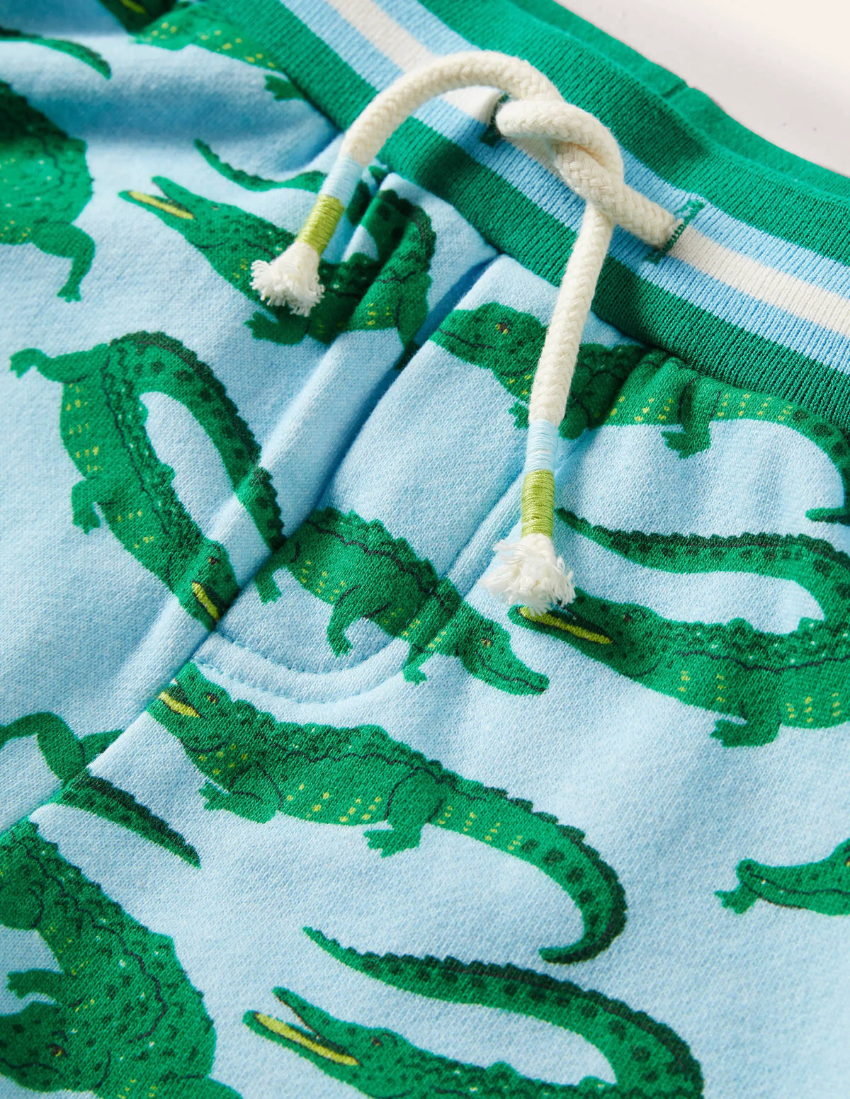 Printed Sweatshorts-Neptune Blue Crocodiles