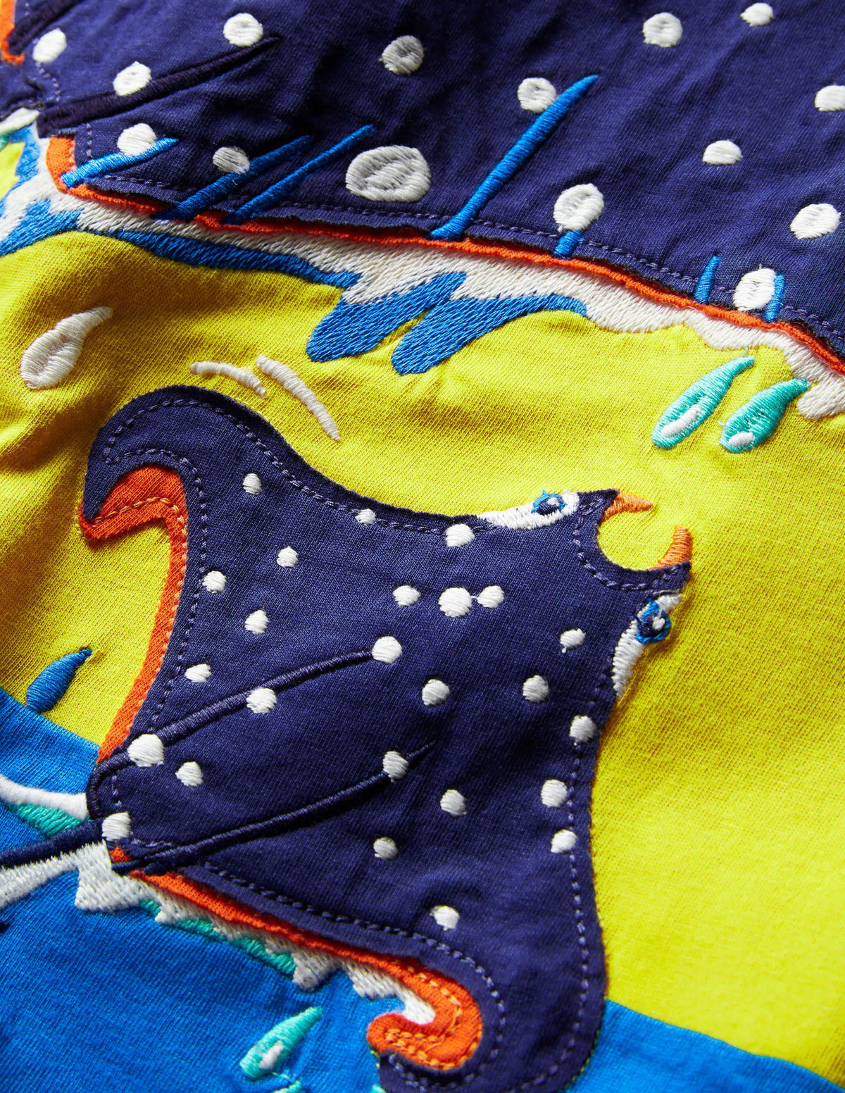 Underwater Animal T-shirt-Maximillion Yellow Mantaray