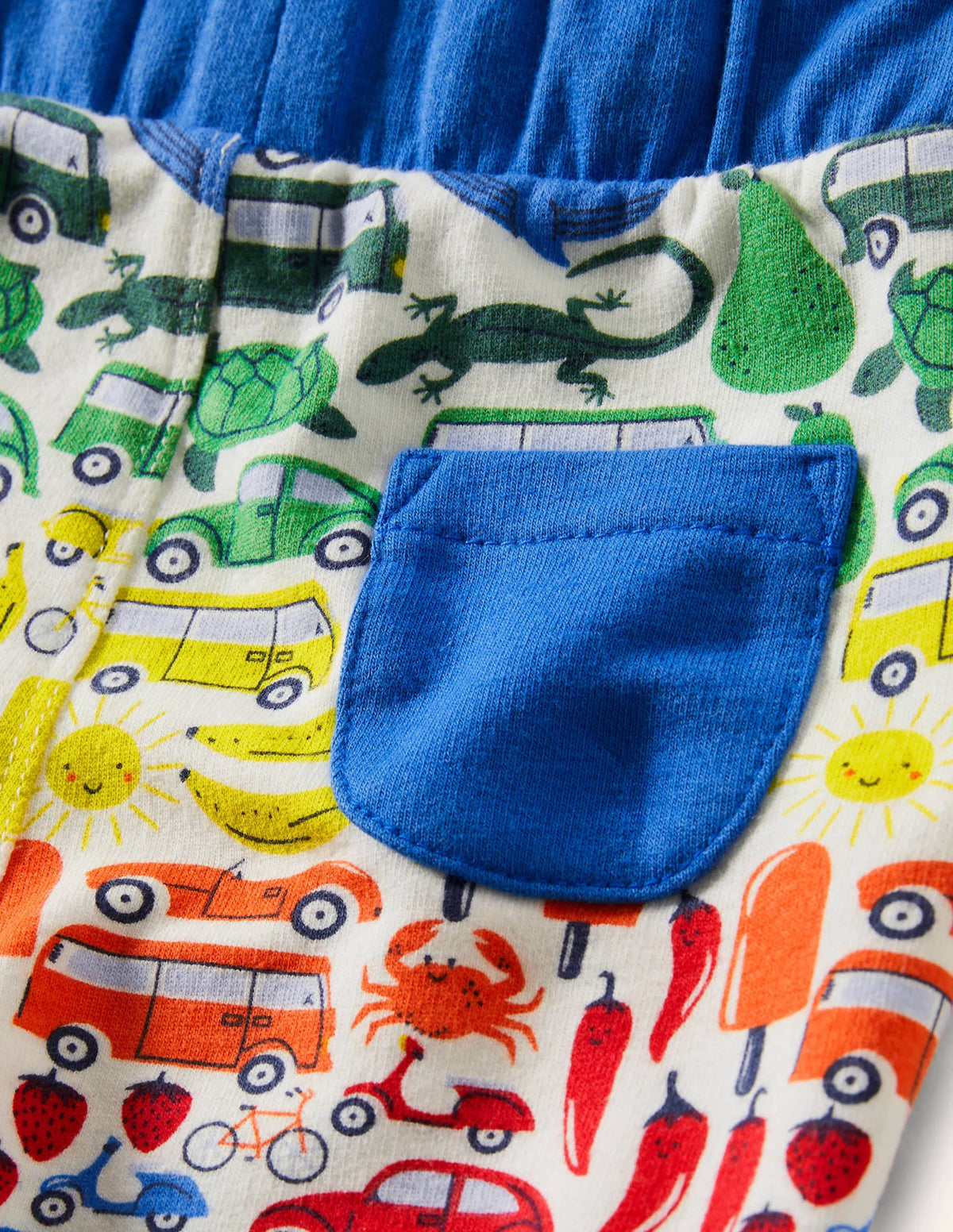 Jersey Shorts-Ivory Rainbow Road Trip