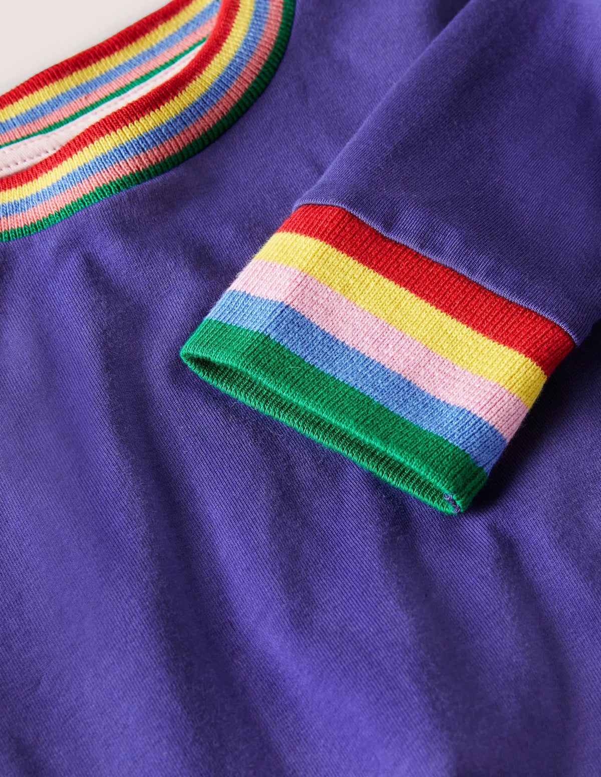 Rainbow Rib Slub T-Shirt-Starboard Blue