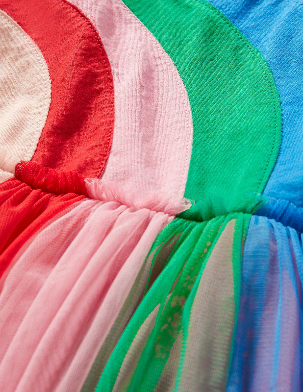Rainbow Tulle Dress-Tickled Pink Rainbow