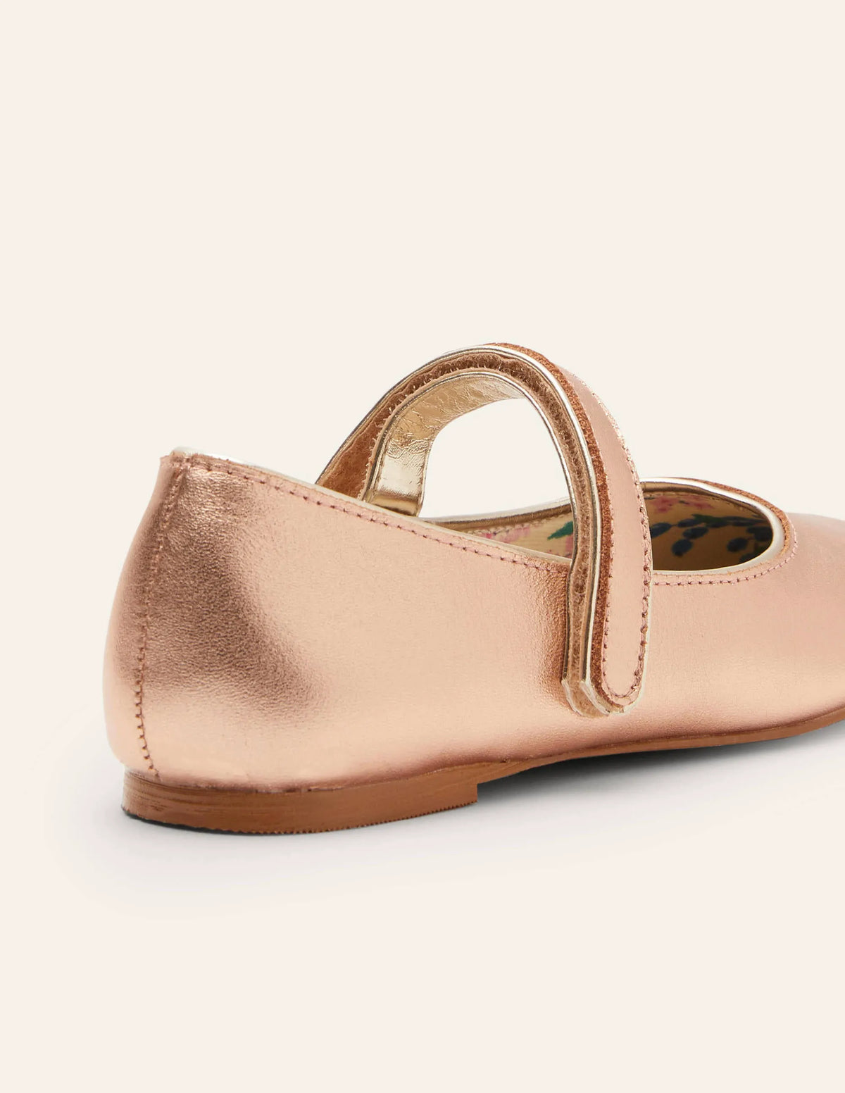 Metallic Mary Janes-Rose Gold