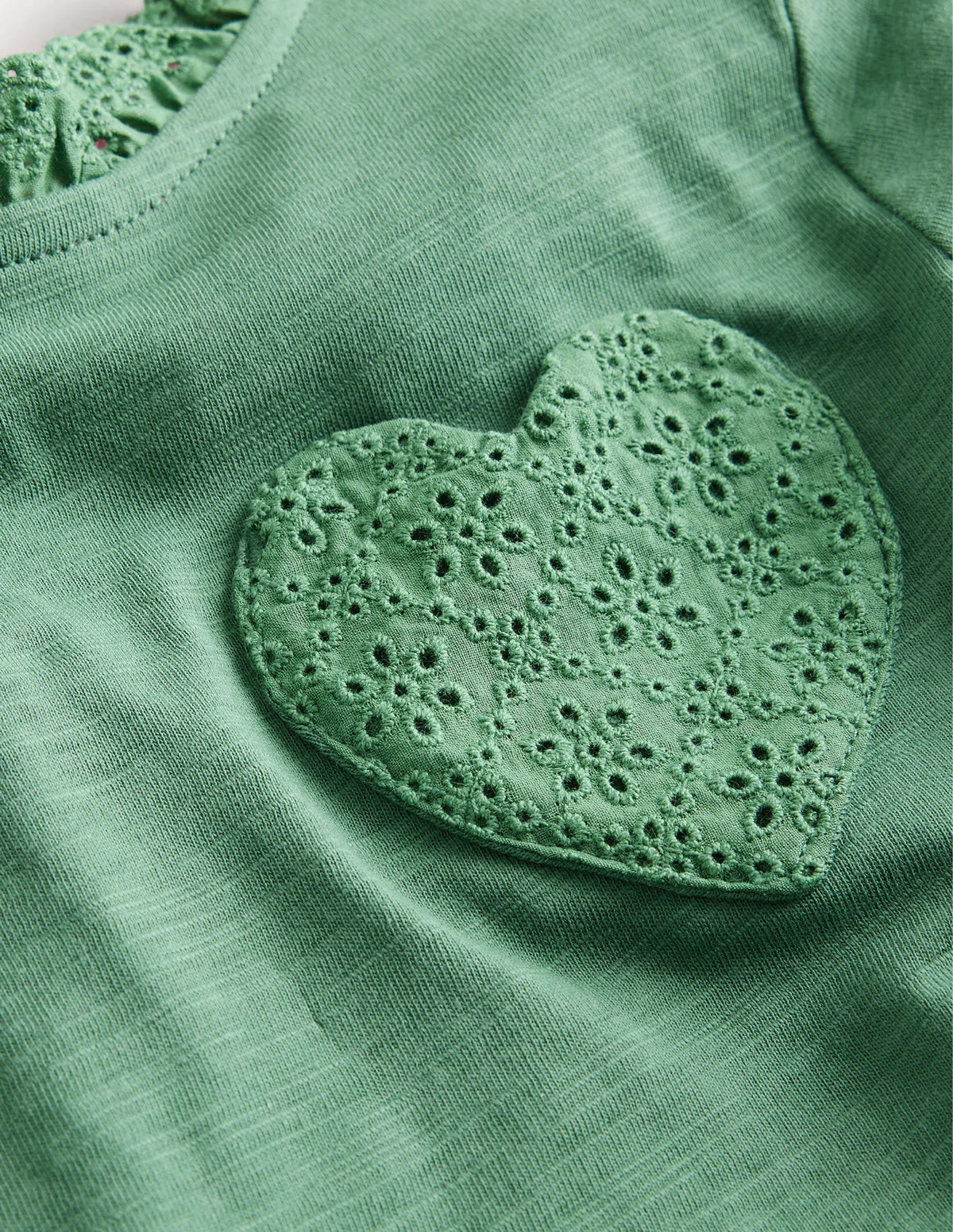 Long Sleeve Heart Pocket Top-Rosemary Green