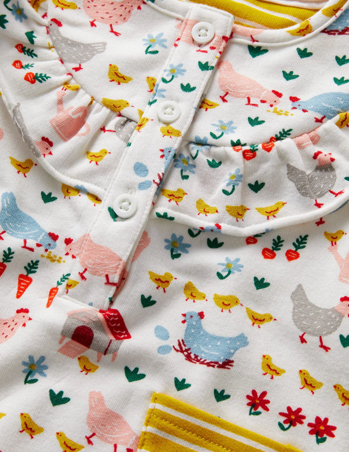 Jersey Ruffle Playset-Ivory Hen House