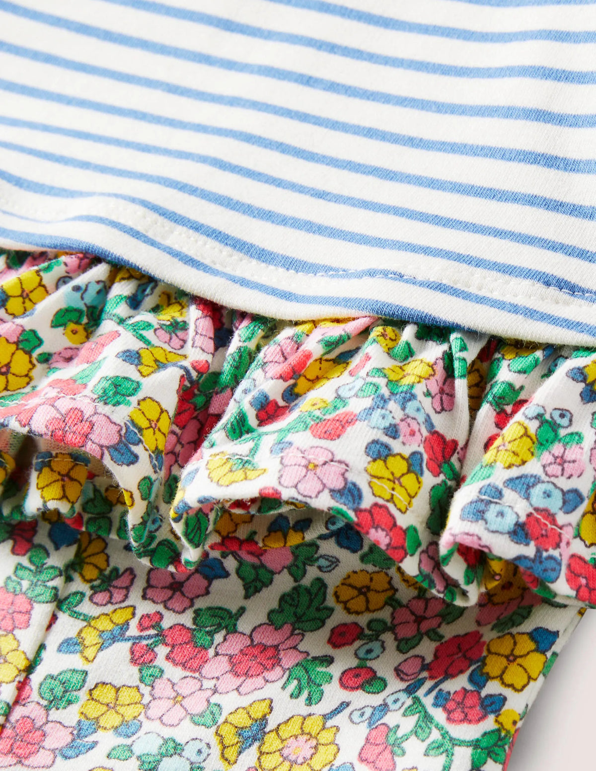 Jersey Hotchpotch Playset-Ivory/Blue Vintage Flowerbed