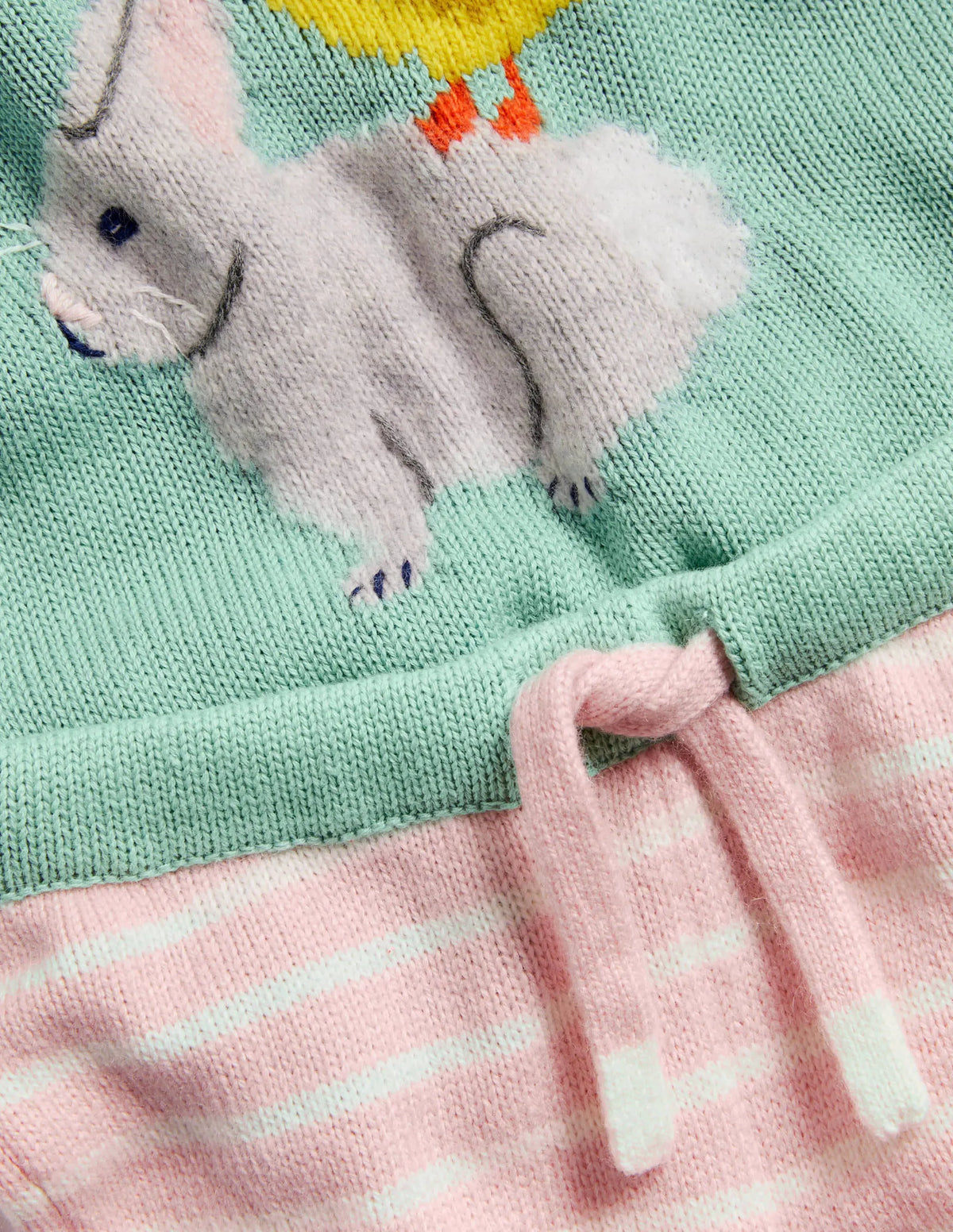 Fun Knitted Playset-Fountain Green Bunny