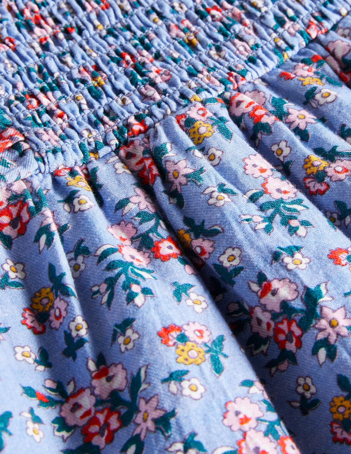 Printed Woven Dress-Dusty Blue Floral