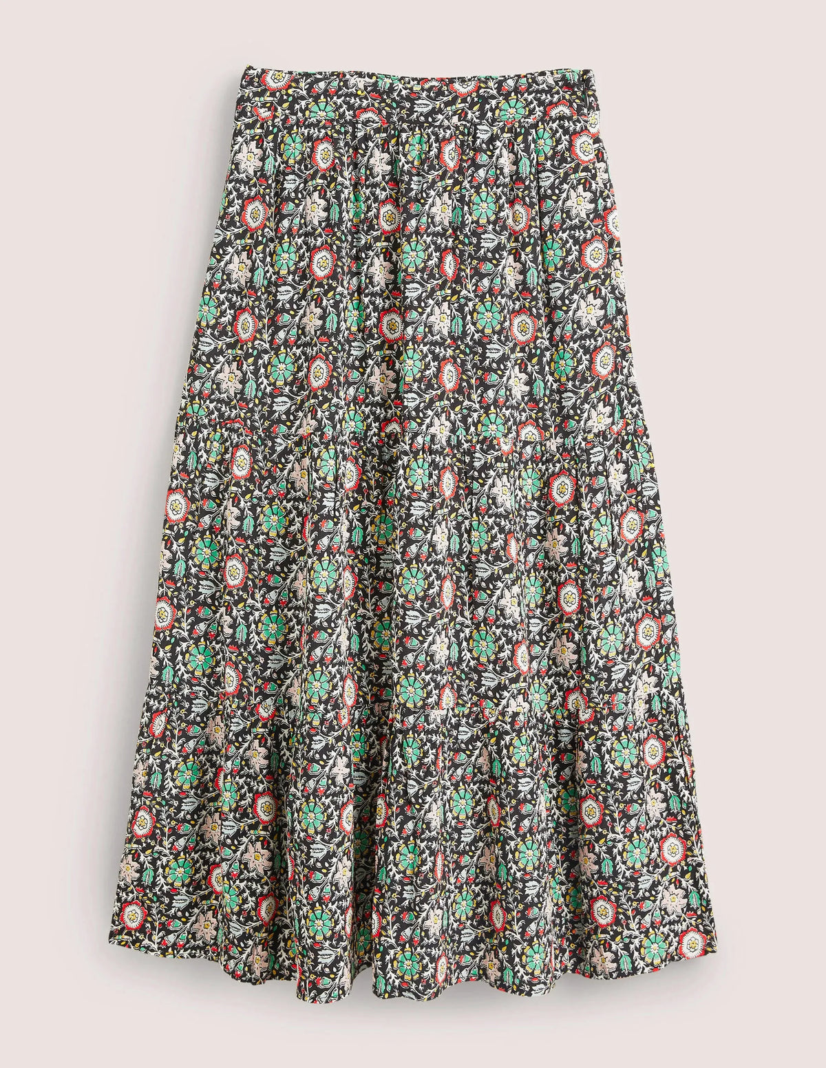 Tiered Midi Skirt-Multi, Enchanting Twig