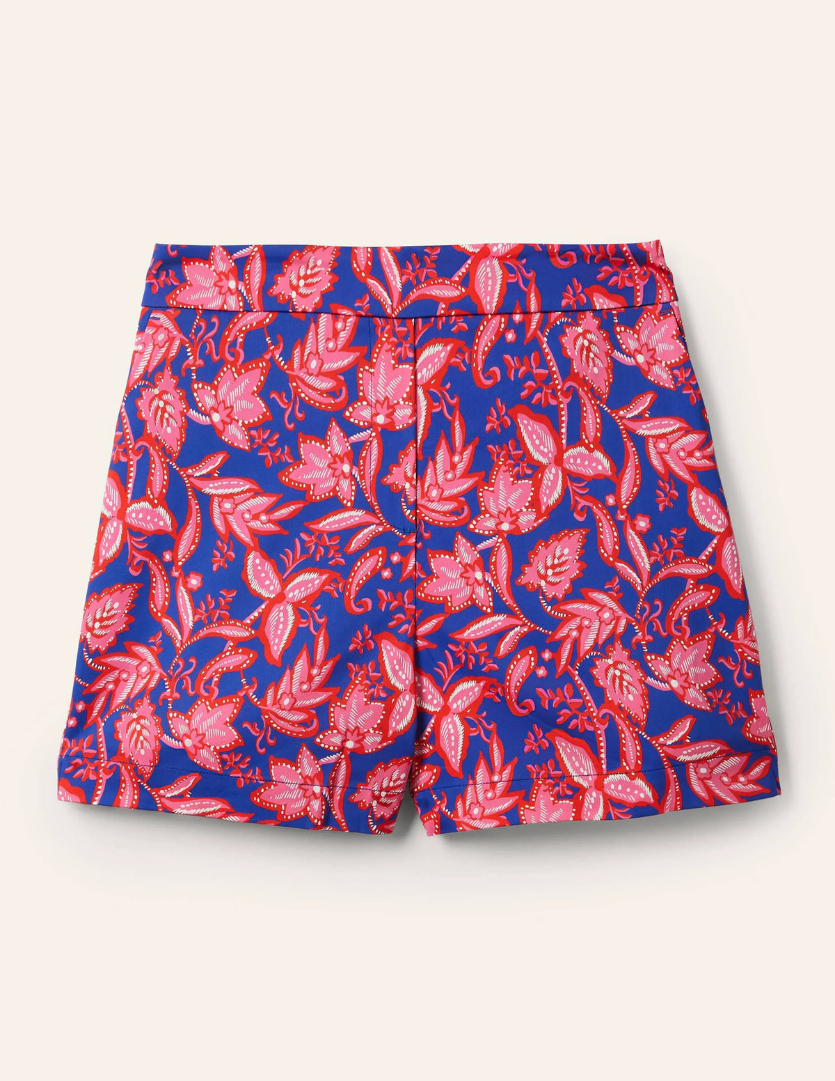 Pull On Shorts-Strawberry Daiquiri, Flora