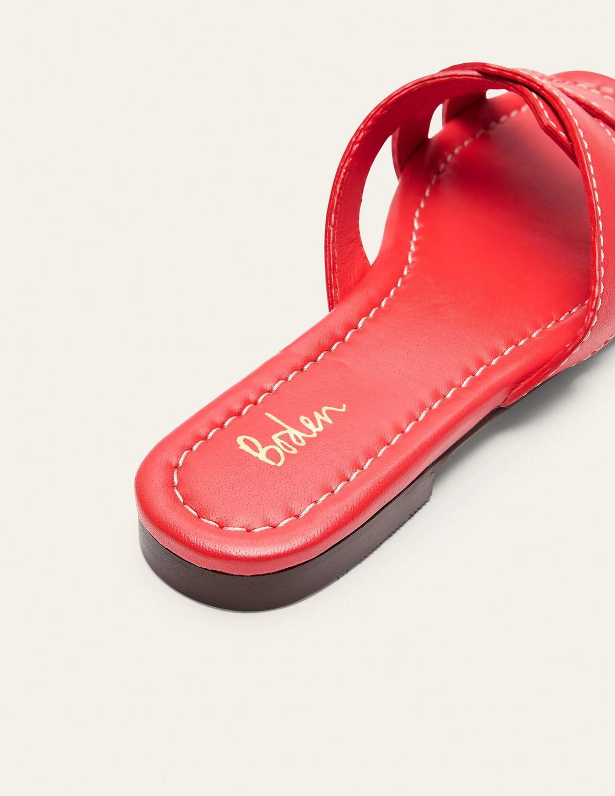 Geometric Flat Slides-Bright Poppy