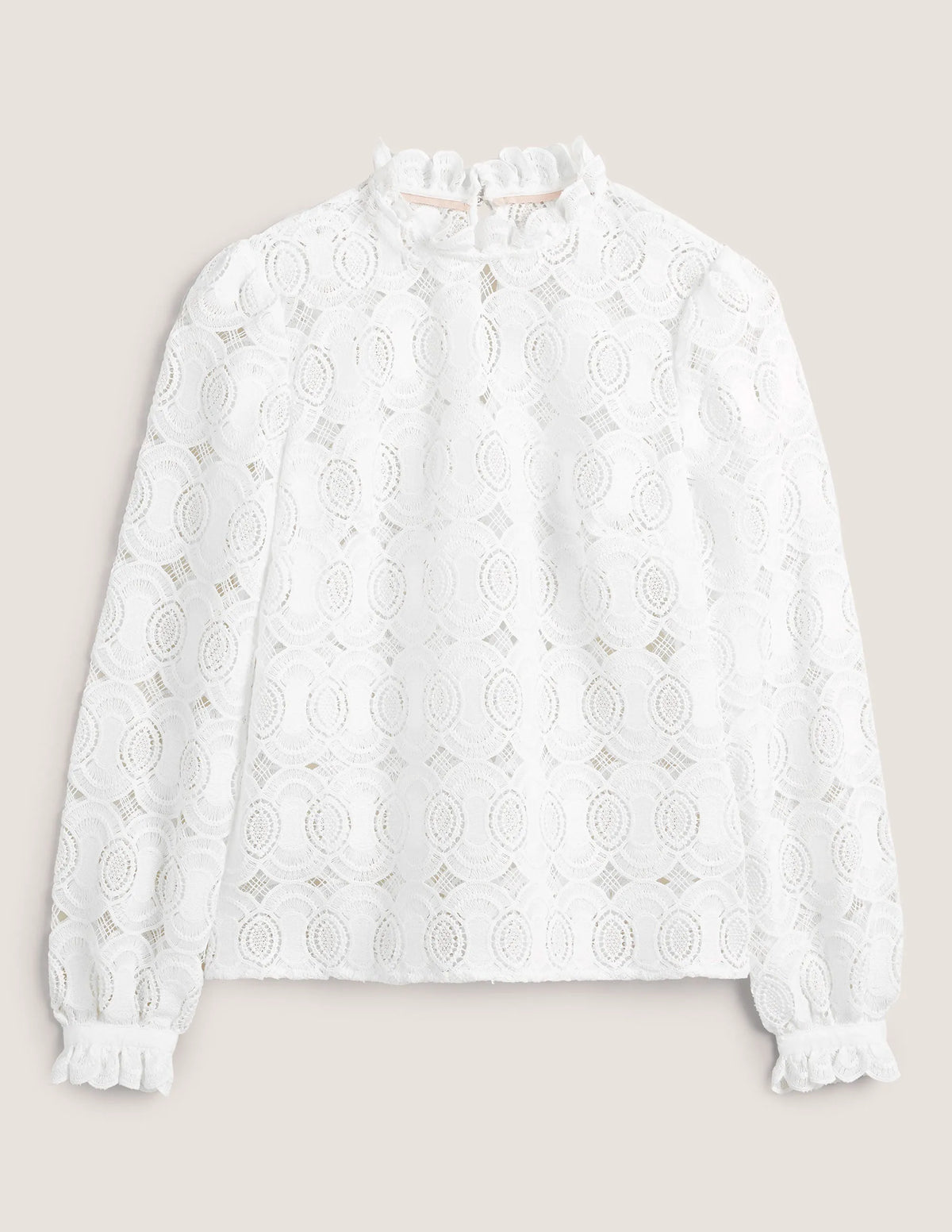 Textured Popover Blouse-White