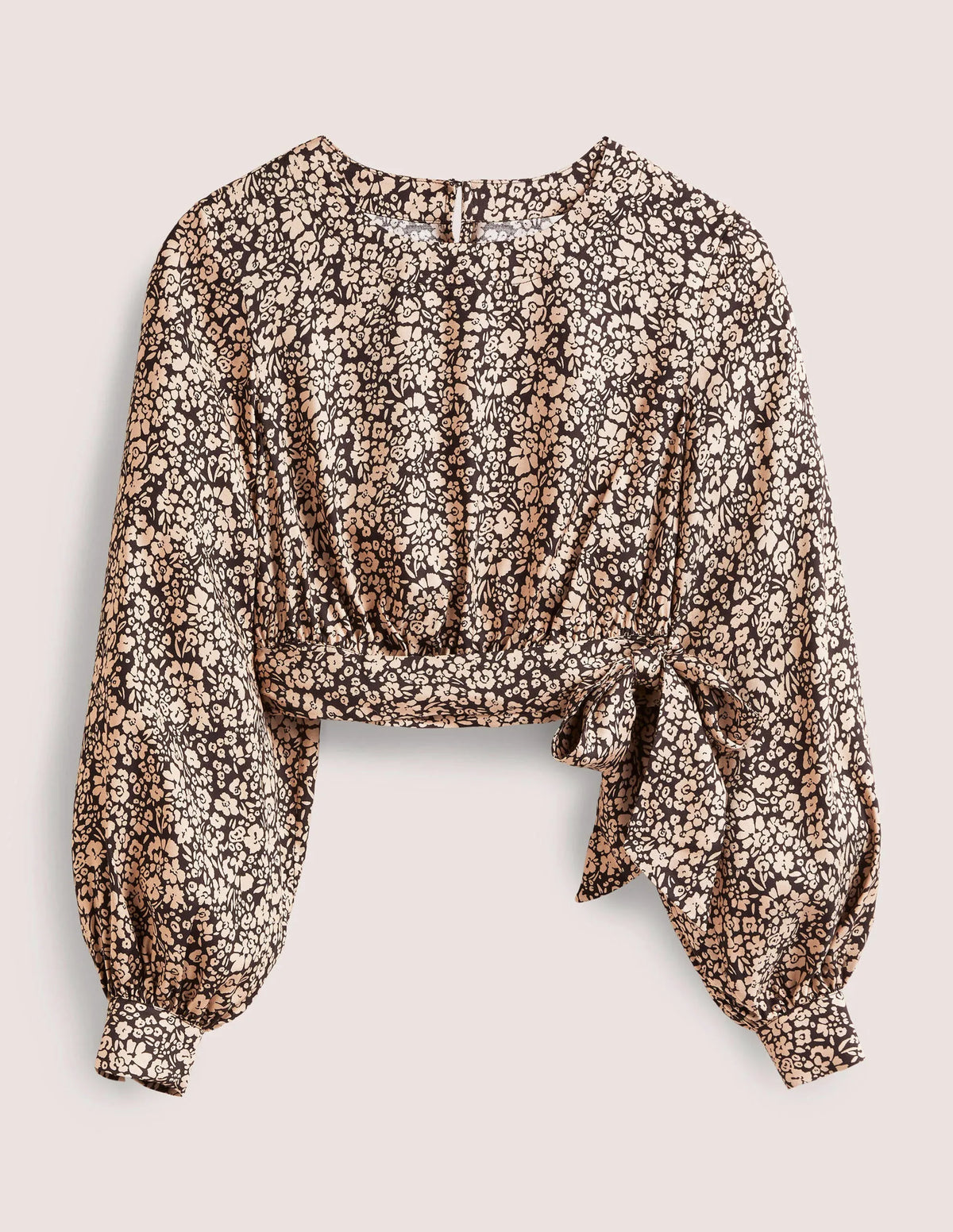 Long Sleeve Crop Top-Rope, Petal Bloom