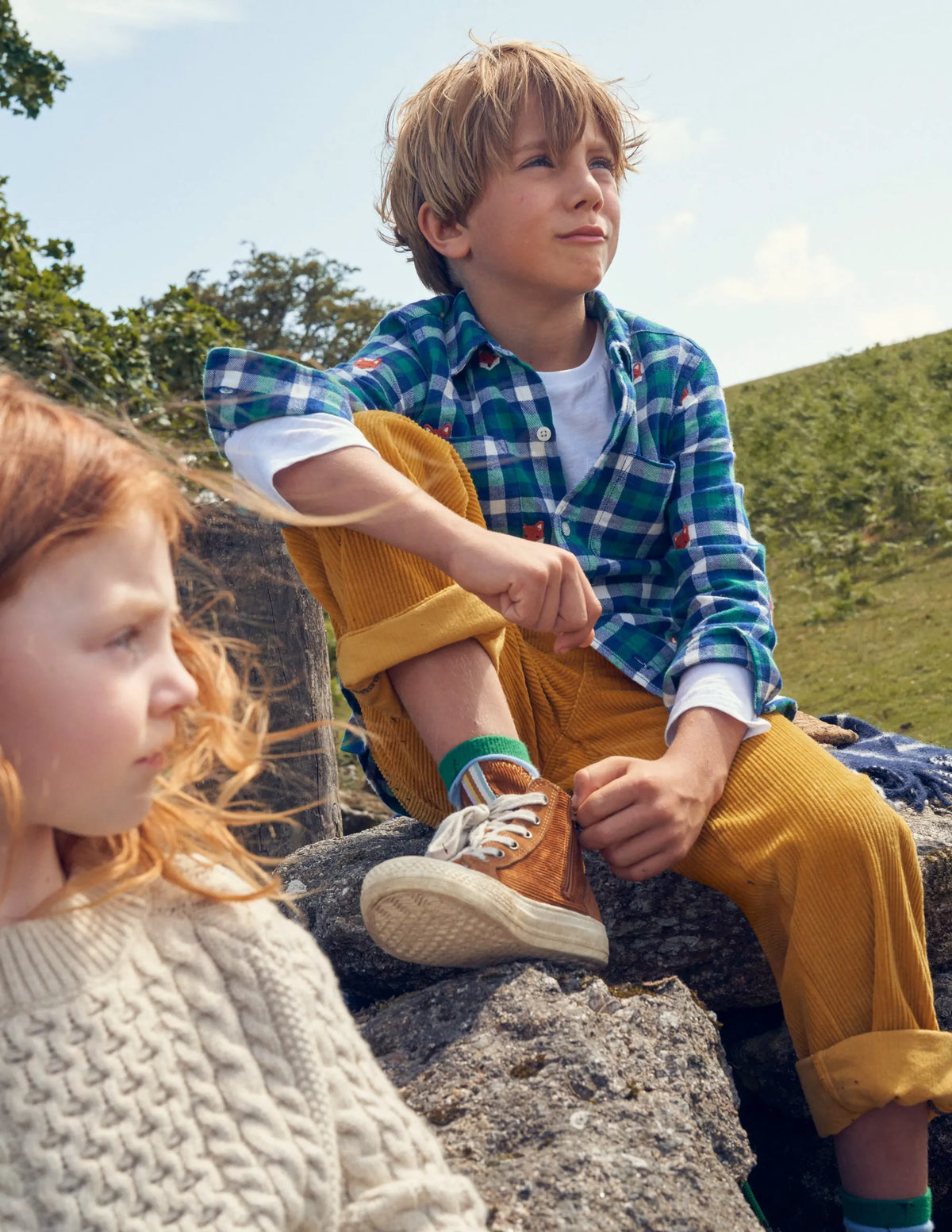 Chunky Pull-on Cord Pants-Brioche