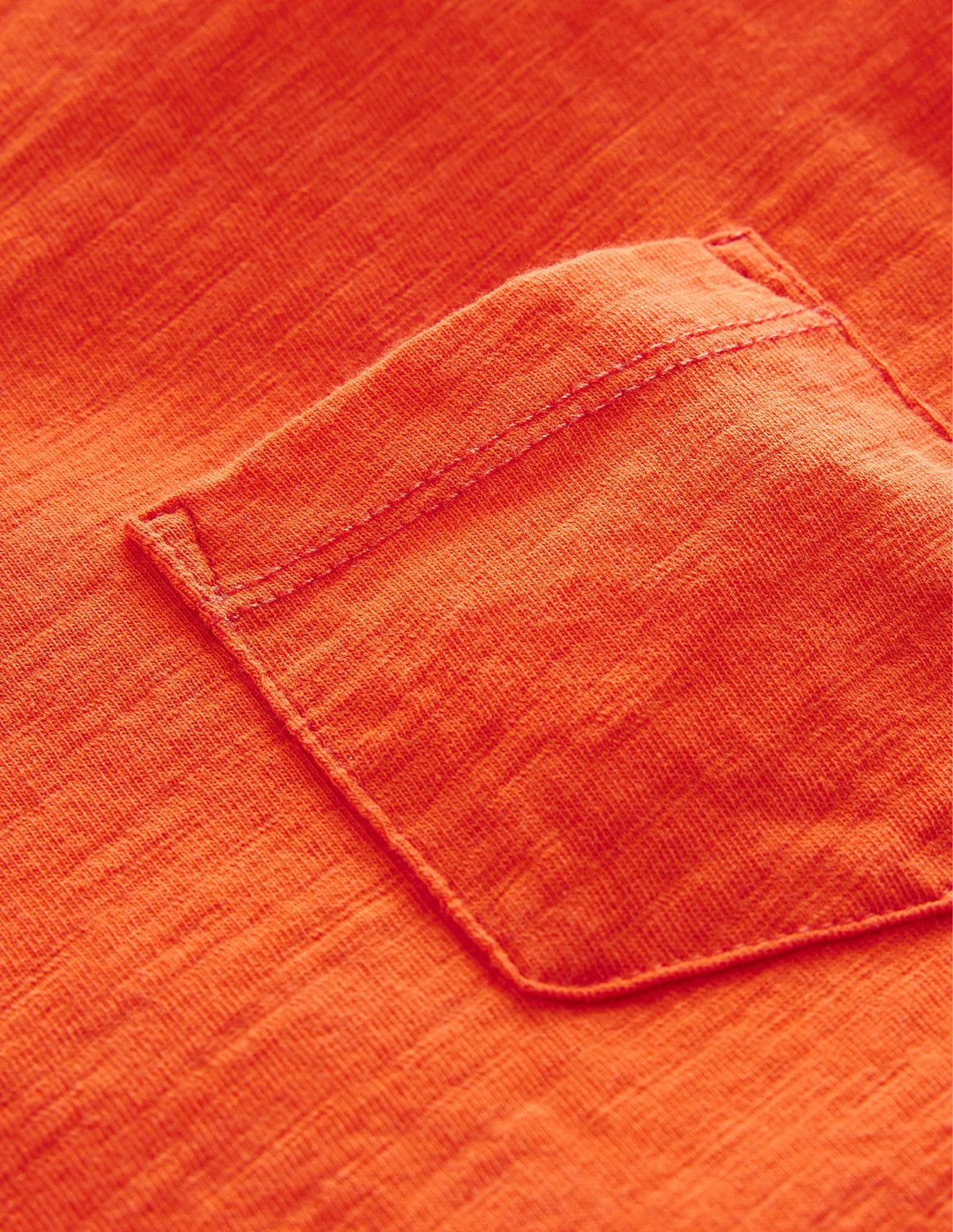 Washed Slub T-shirt-Mandarin Orange