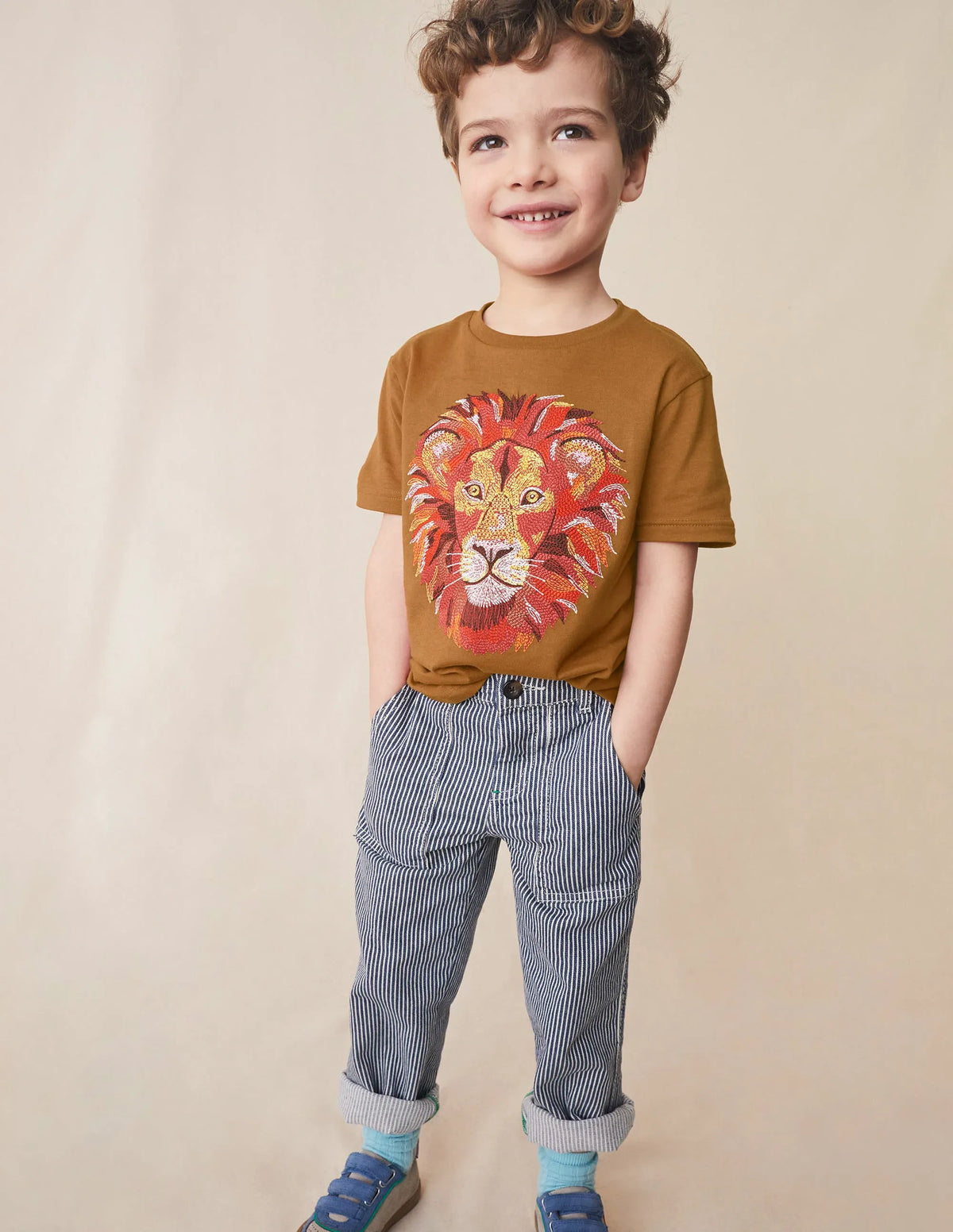 Ticking Relaxed Pocket Pants-Ticking Stripe