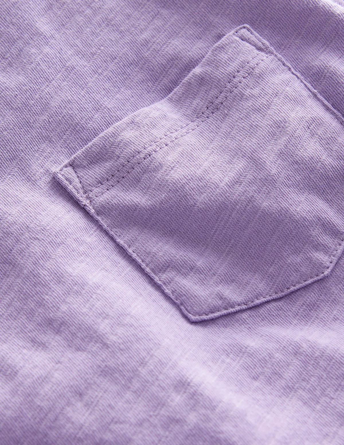 Washed Slub T-shirt-Misty Lavender