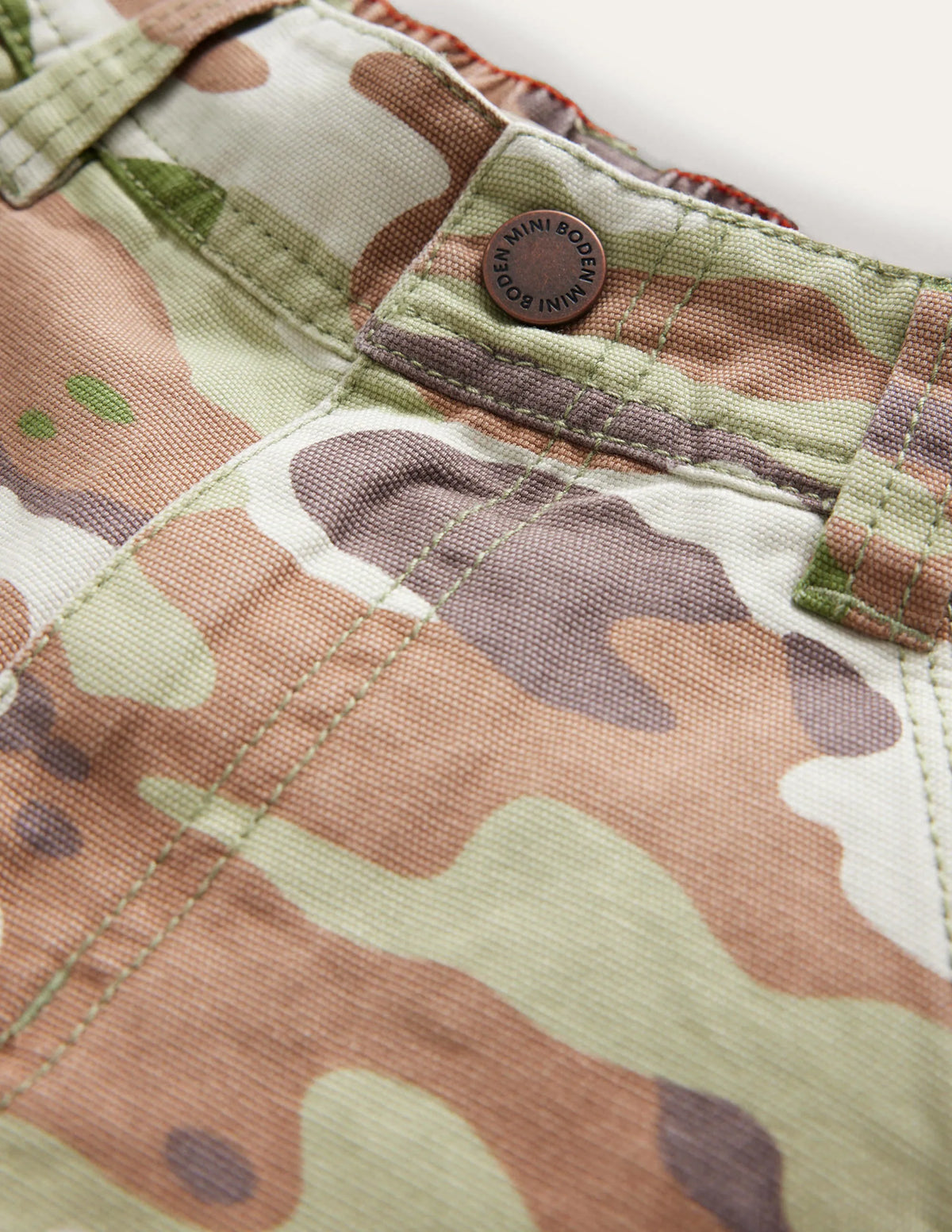 Canvas Carpenter Pants-Green Camo
