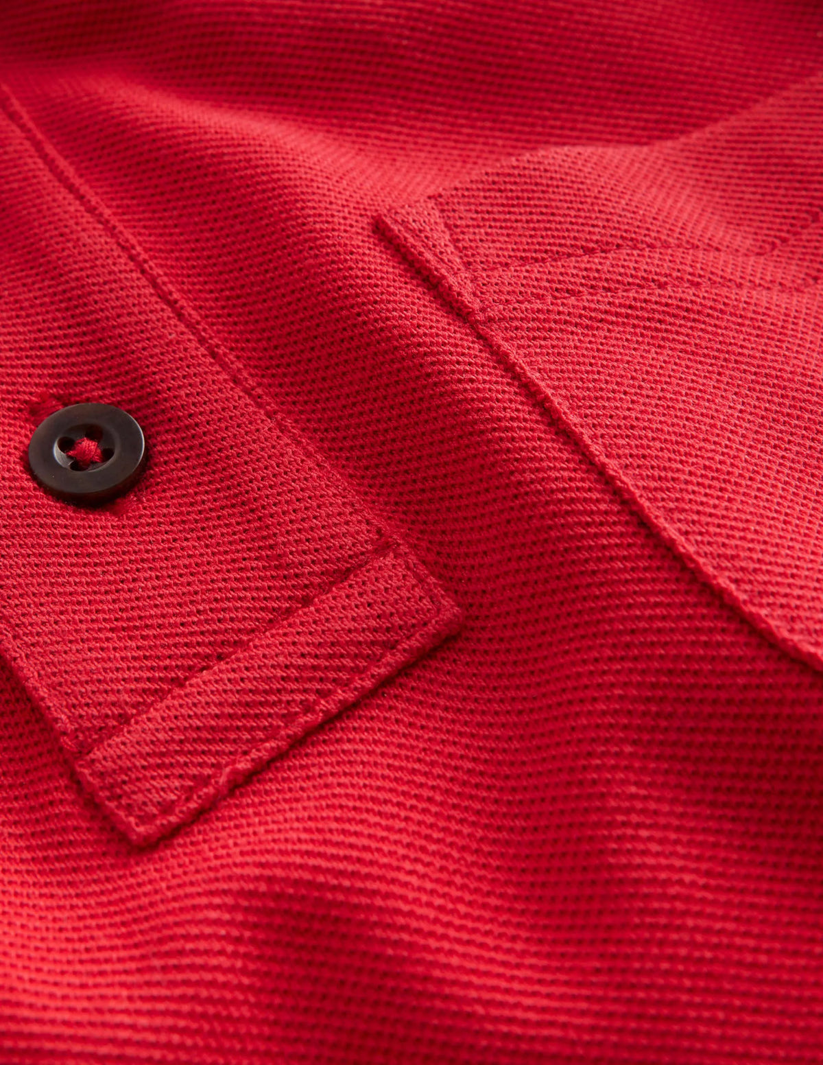 Long Sleeve Pique Polo-Rockabilly Red