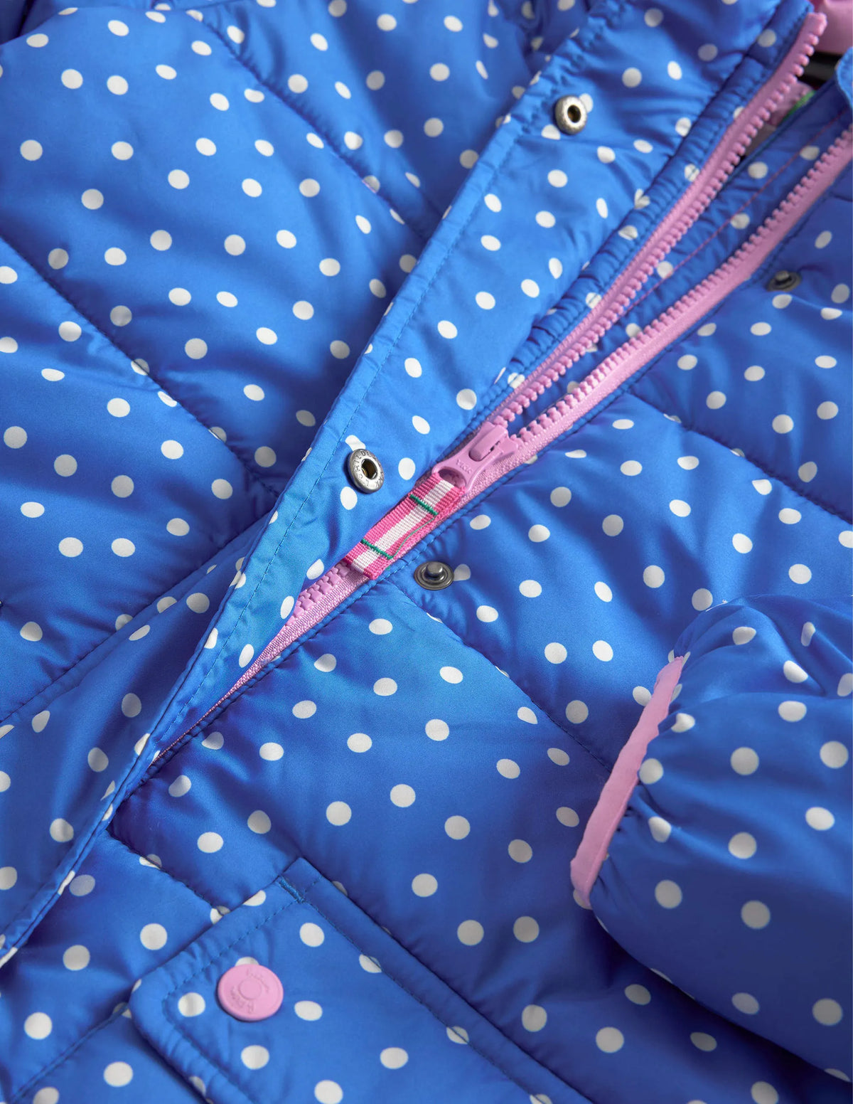 Lofty Puffa Coat-Cabana Blue Spot