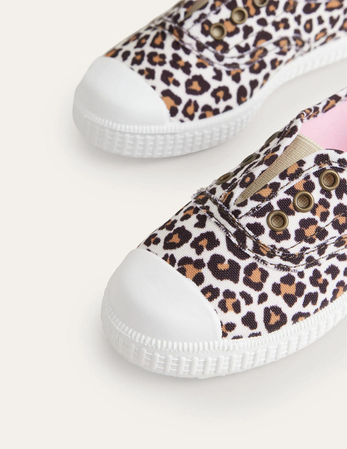 Laceless Canvas Pull-ons-Leopard