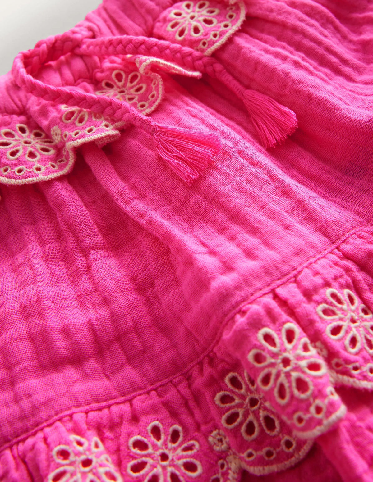 Double Cloth Scallop Skirt-Festival Pink