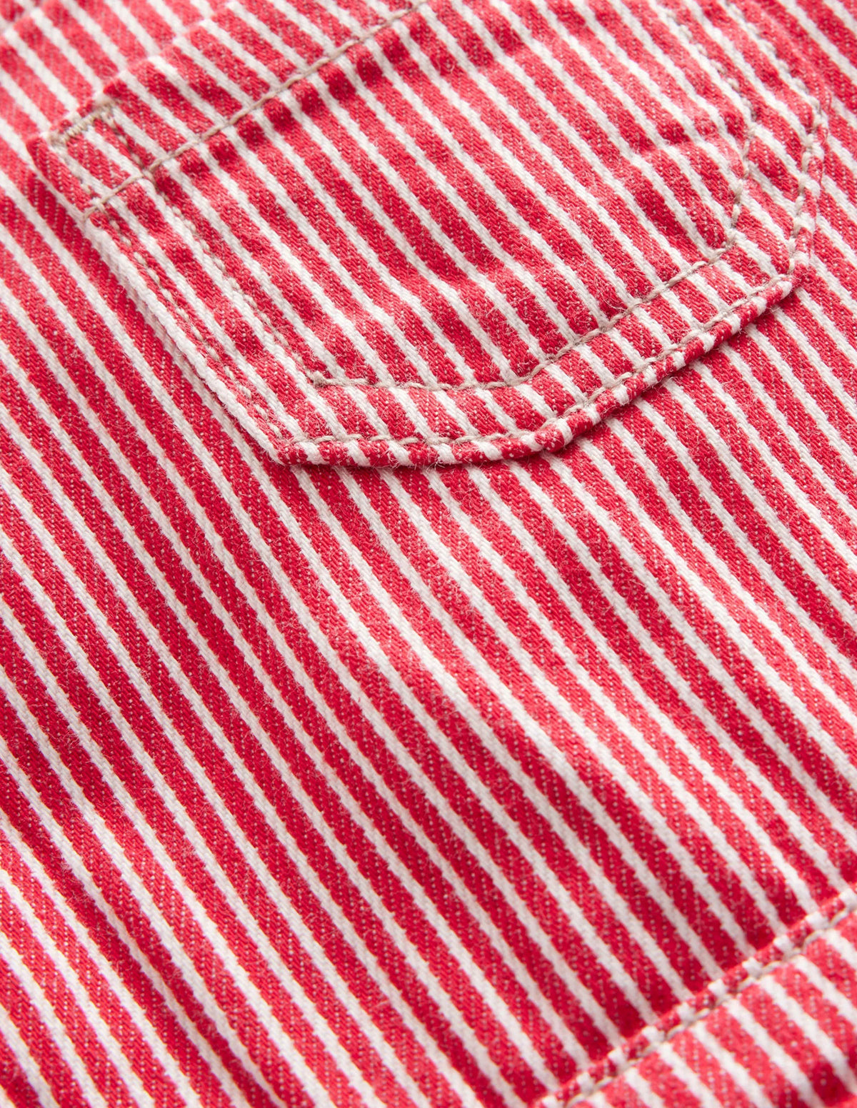 Patch Pocket Overalls-Rockabilly Red Ticking