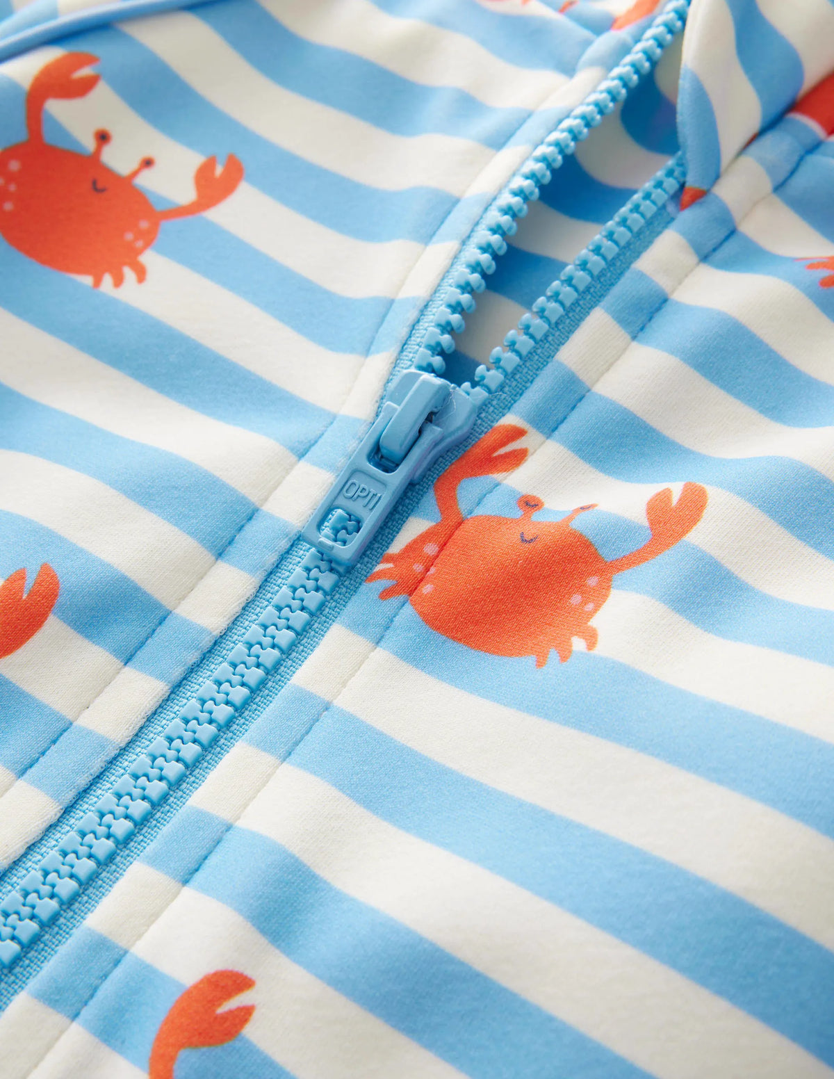 Printed Surf Suit-Bonnie Blue Crab Stripe