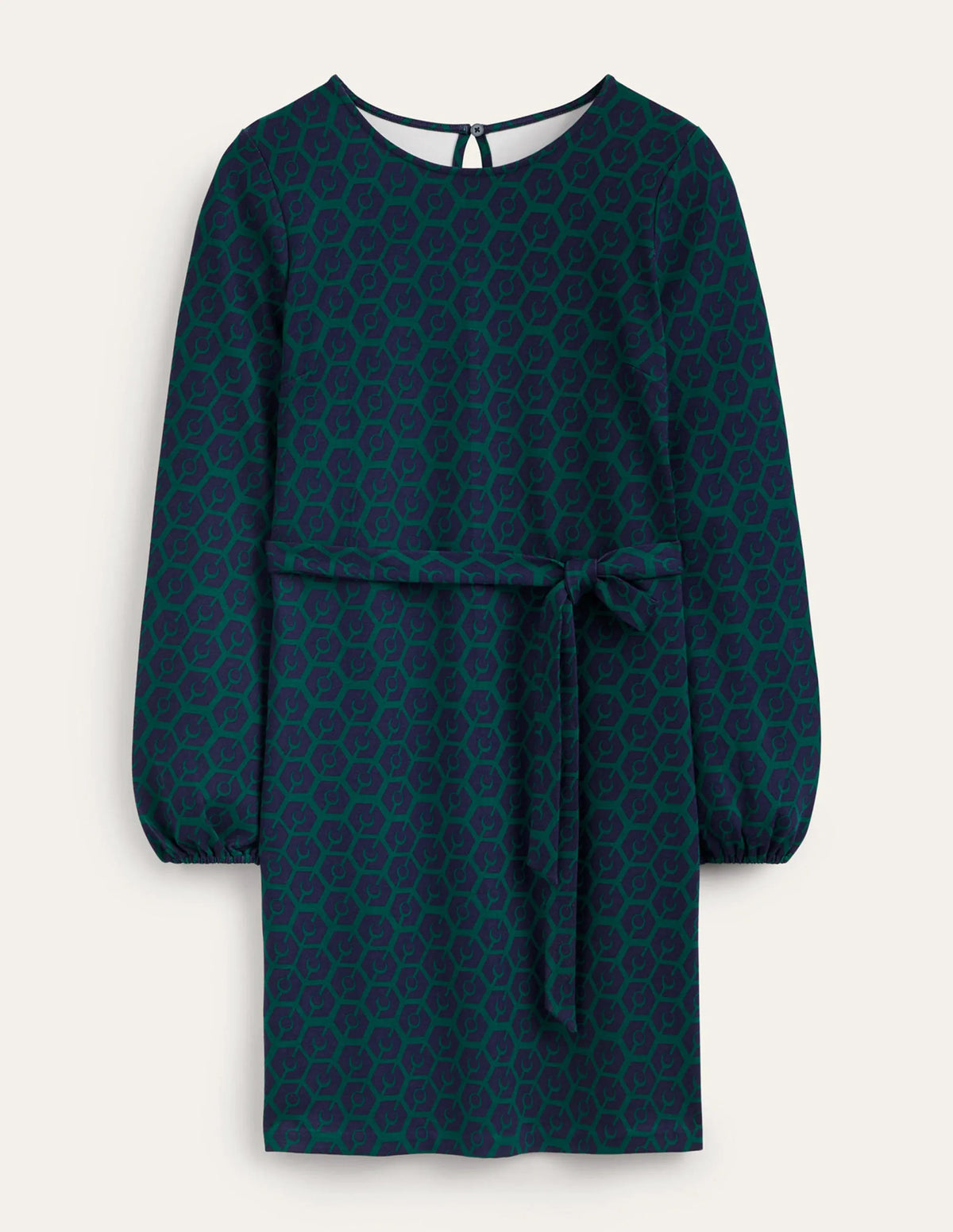 Violet Ponte Shift Dress-Emerald Night, Reverie