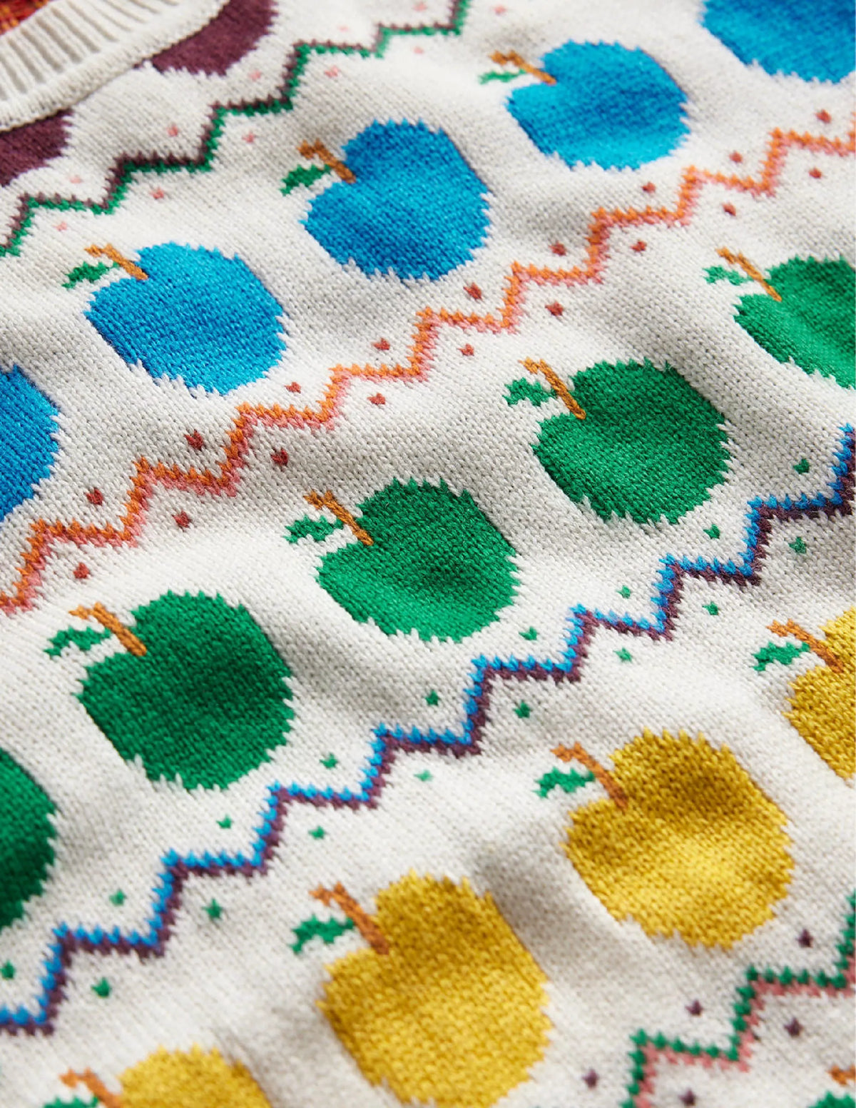 Edie Fair Isle Sweater-Apple Fair Isle