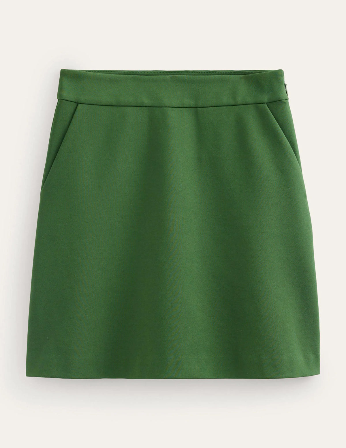 Ponte A-line Mini Skirt-Winter Green