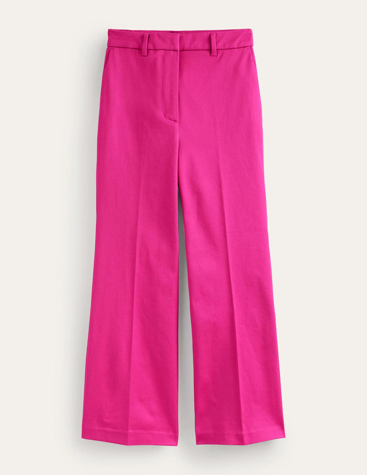 Bi-Stretch Crop Flare Pants-Magenta