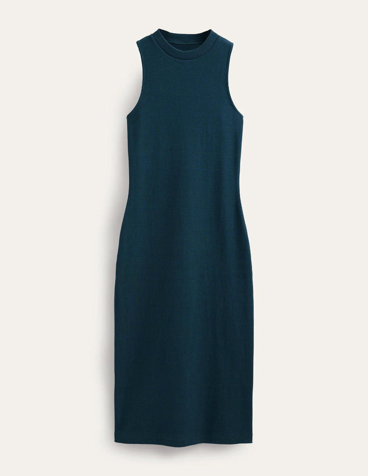 Racer Rib Jersey Midi Dress-Ink Pot