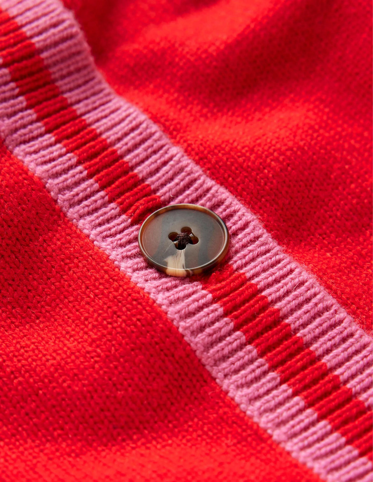 Cecily Button Back Sweater-Post Box Red, Brand Stripe