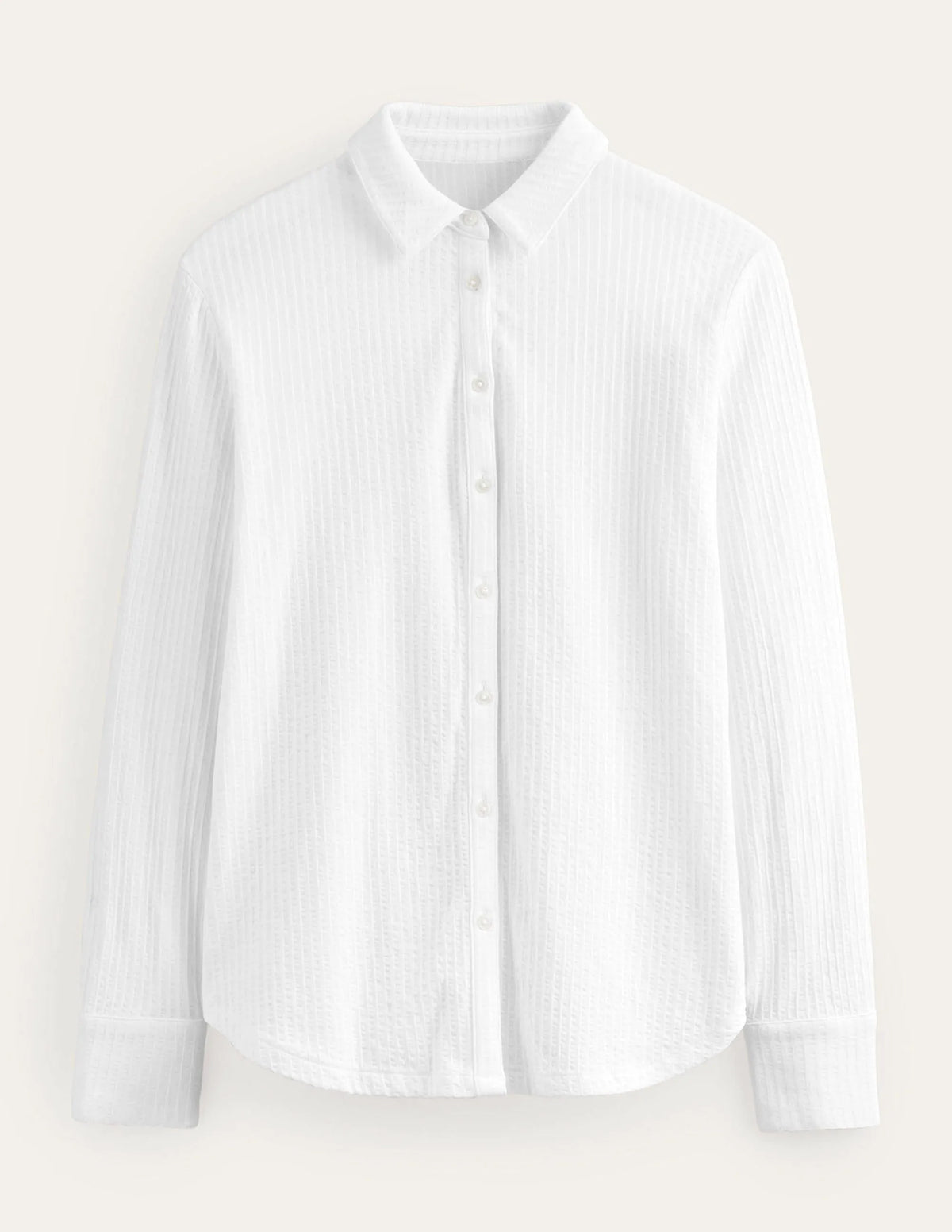 Textured Jersey Shirt-White